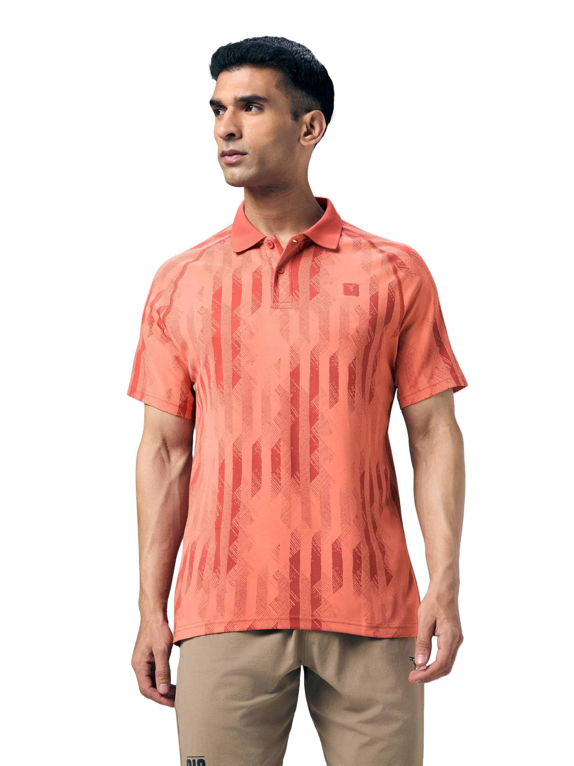 technosport Men's Slim Fit Printed Half Sleeve Polo T-Shirt with Matpiq for Casual & Regular Use-picture-27