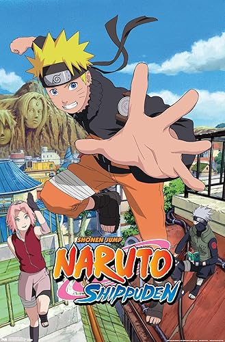Trends International Naruto Shippuden - Póster de pared de salto, 22.375 x 34 pulgadas, versión sin marco