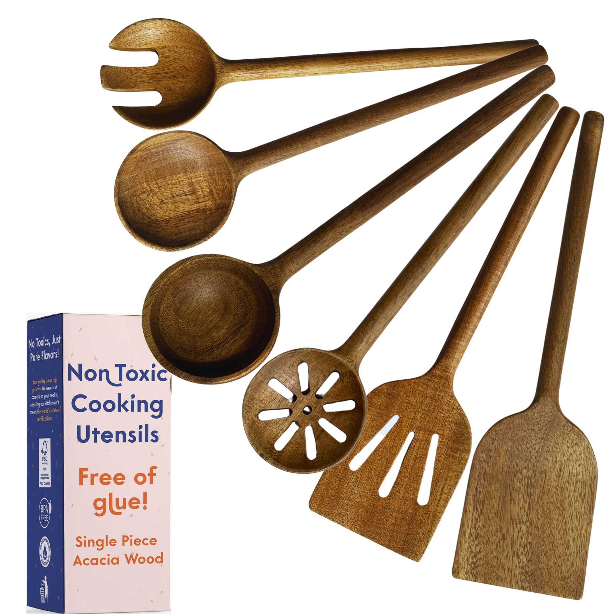 Ziruma 6-Piece Wooden Utensils