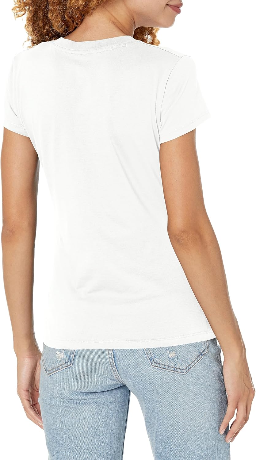 Armani Exchange Women's Pima Cotton V Neck Logo Collar Tee - Image 2