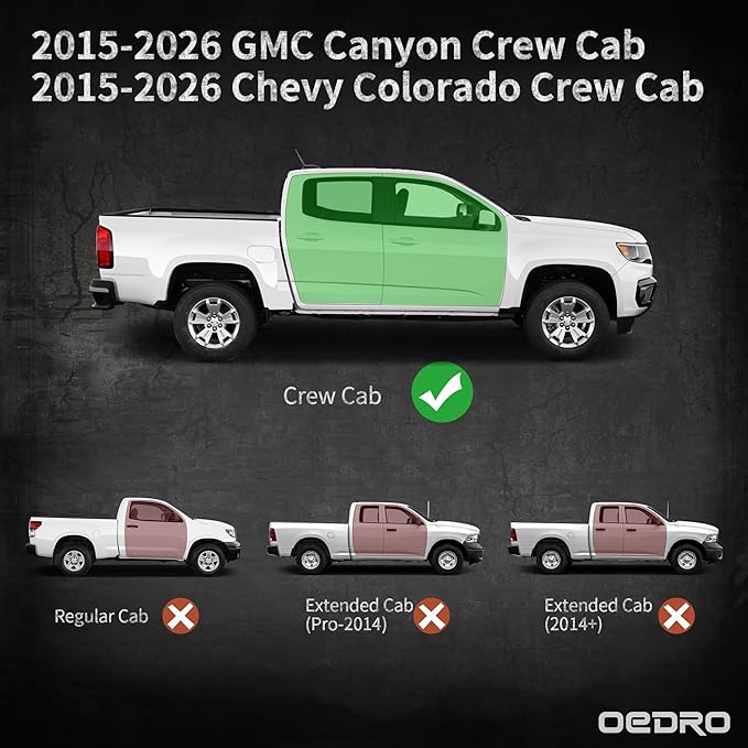 Estribos OEDRO 6" Compatibles Chevrolet Colorado/GMC Canyon 2015-2026 miniatura 3