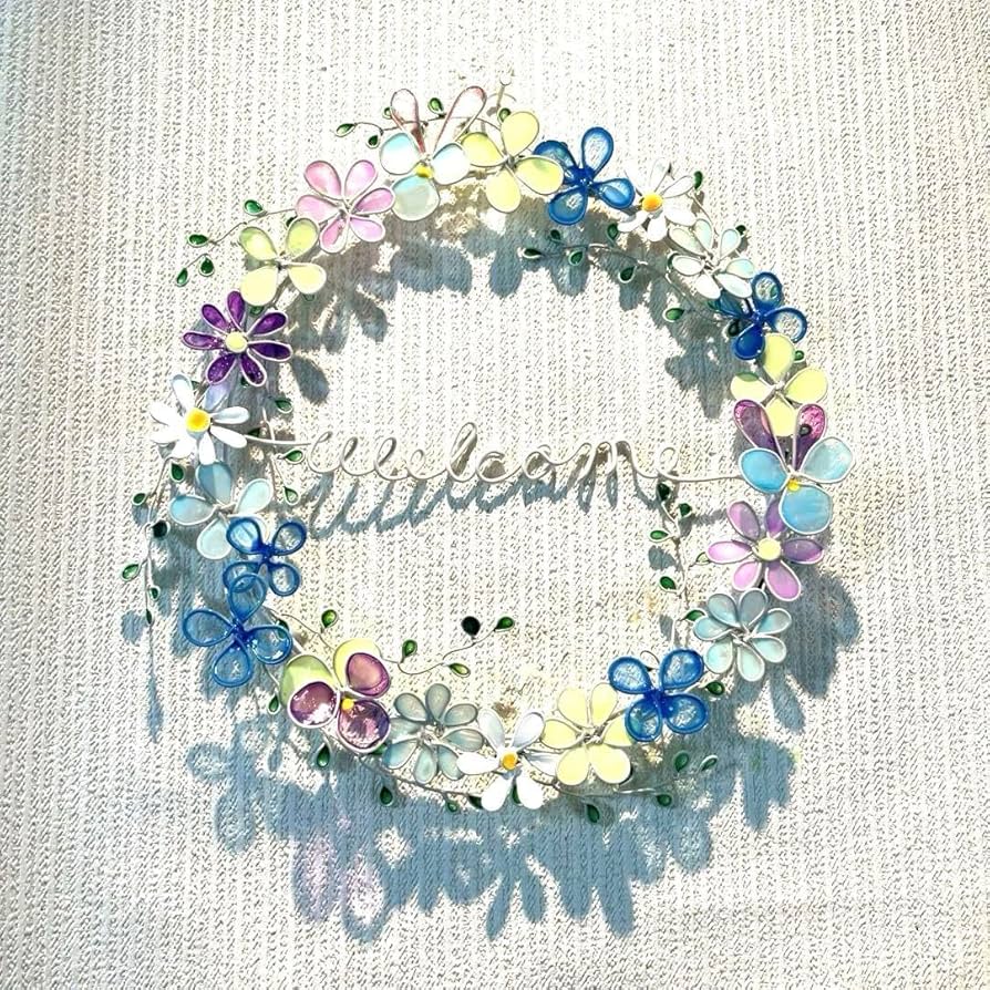 ワイヤークラフト・ワイヤーアート☆オリジナルフラワーリースのカレンダー飾り ワイヤークラフト・ワイヤーアート☆オリジナルフラワーリースの