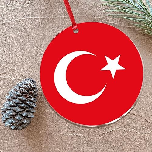 Miniatura 6 de Adornos de Navidad de pavo serie de héroes adornos colgantes de recuerdo festividades decoración del hogar redondo transparente redondo acrílico