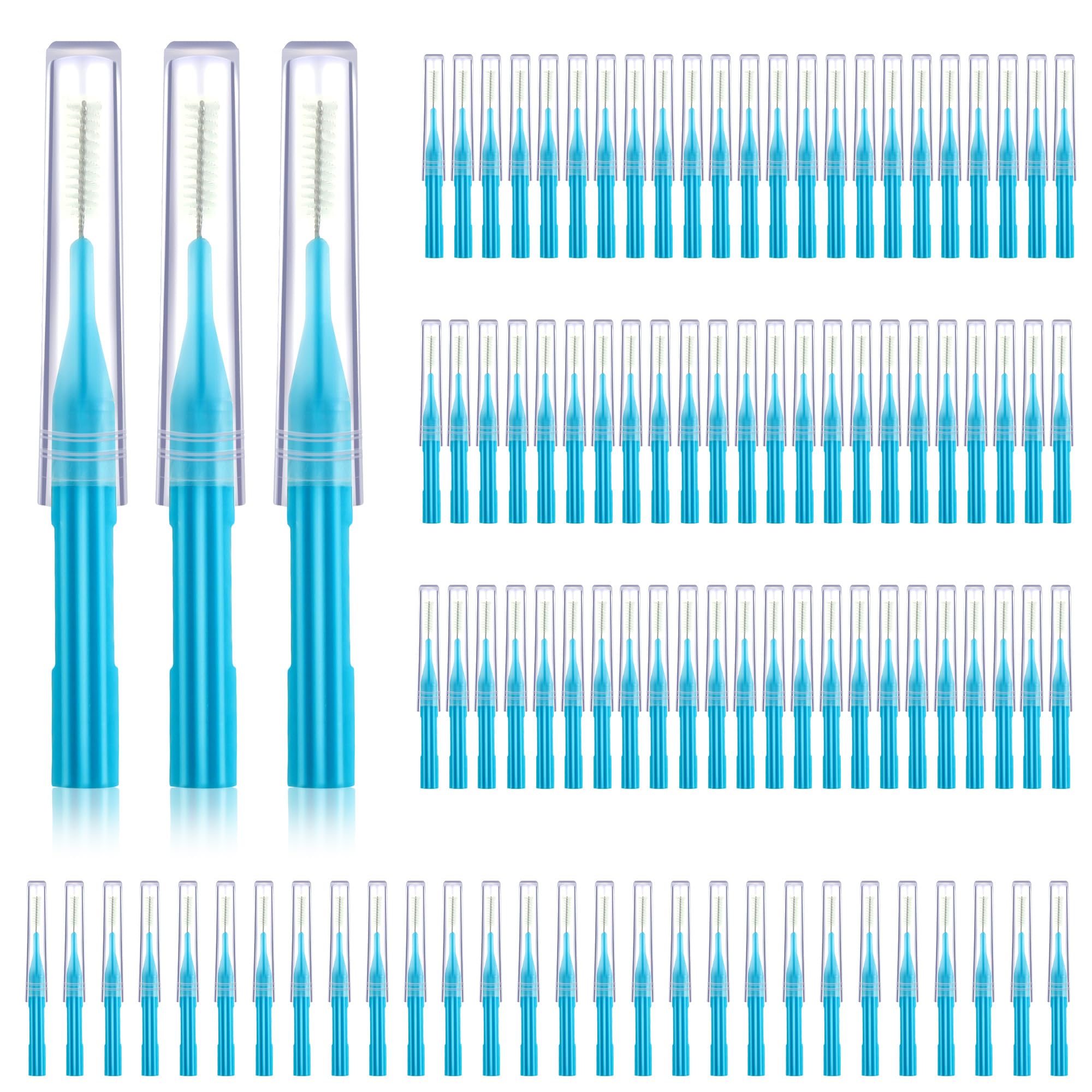 Patelai 100 Interdental Brush Set, Light Blue