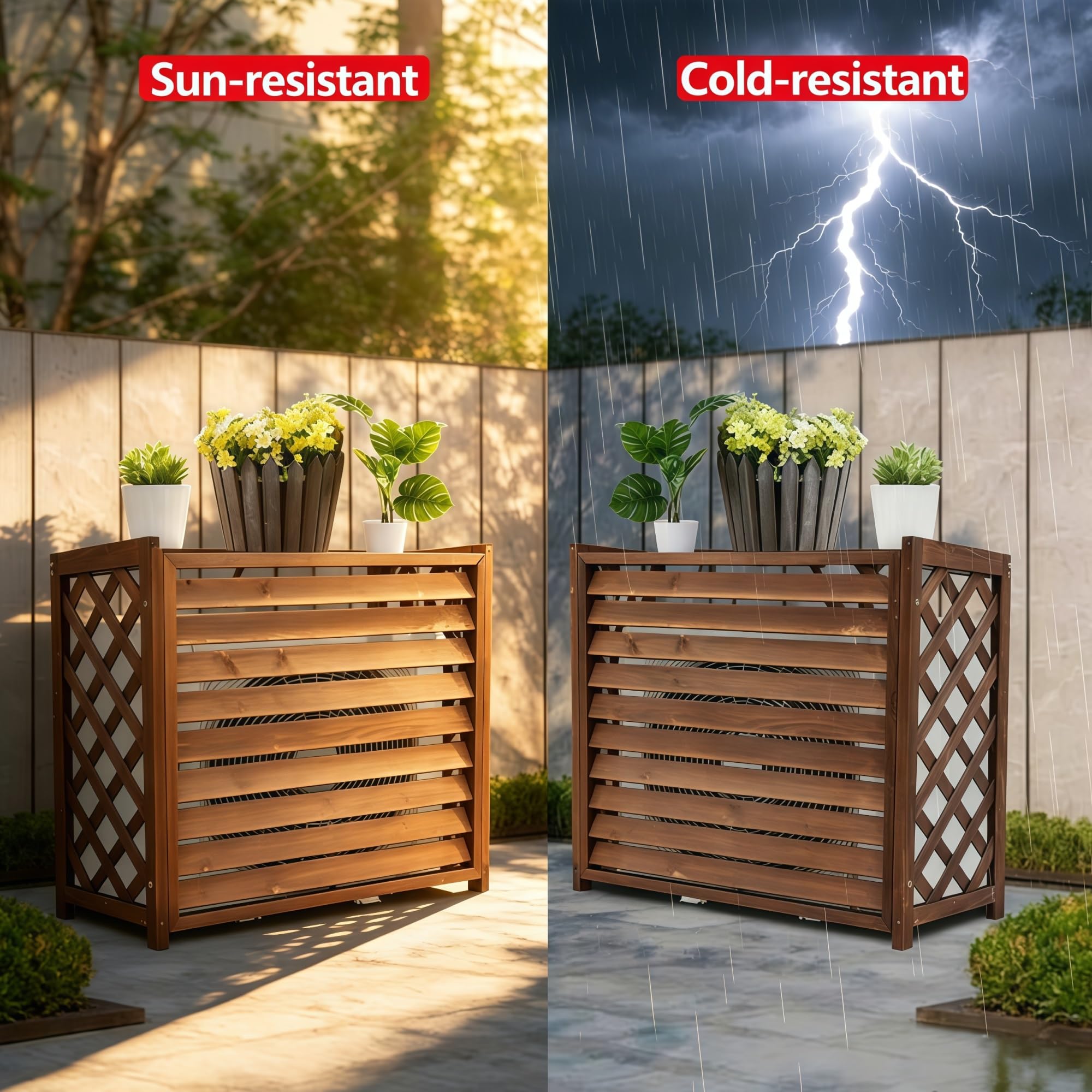 Funda for La Unidad Exterior Del Aire Acondicionado, Funda Protectora Contra El Polvo for Exteriores, Parte Superior Reforzada,Resistente A La Lluvia Y A Los Rayos UV(105x47x140cm/41.3x18.5x55.1in)