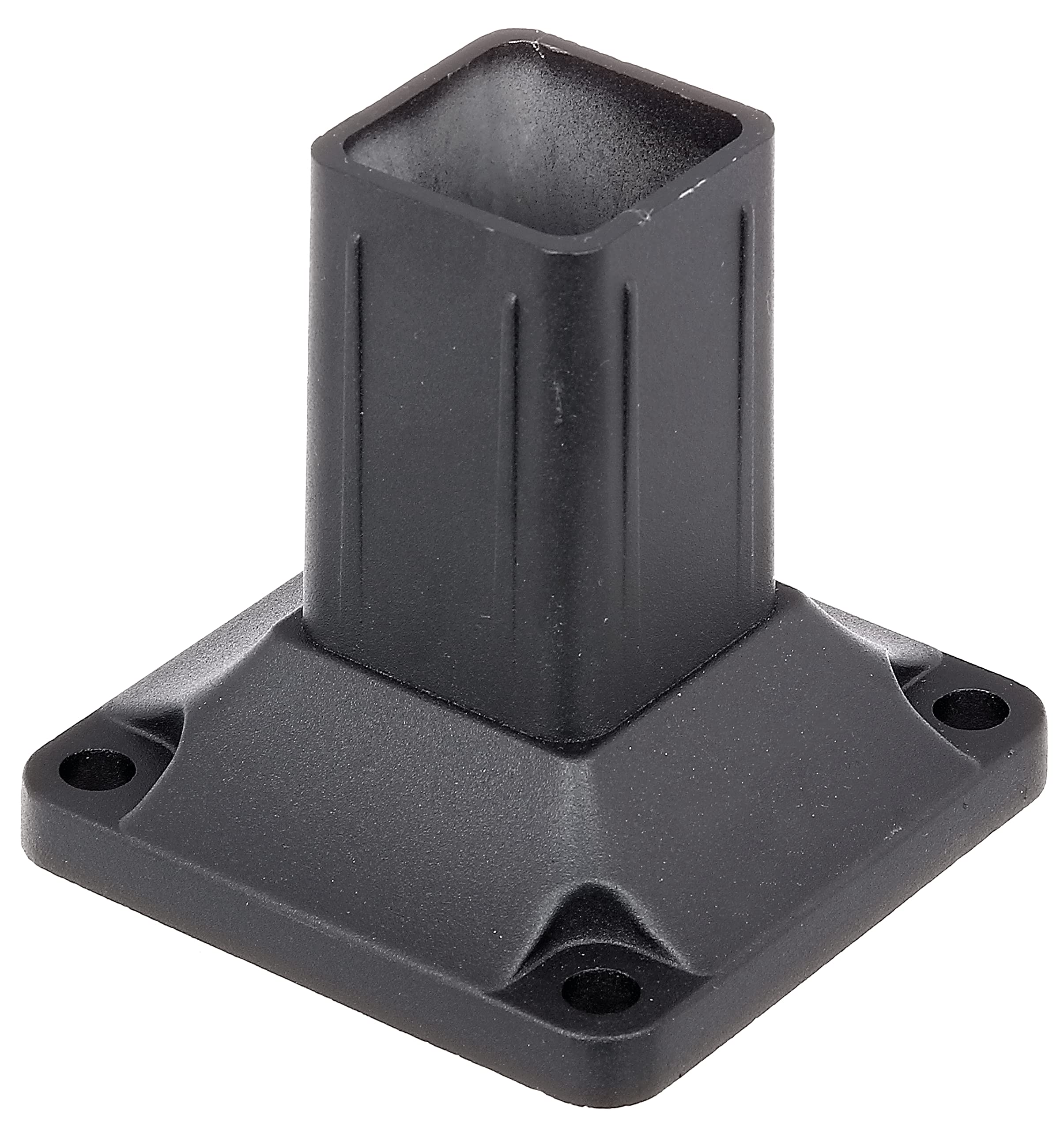 Alberts 509682 Post Holder for Fence Posts, Aluminium, Matt Black, Plastic-Coated