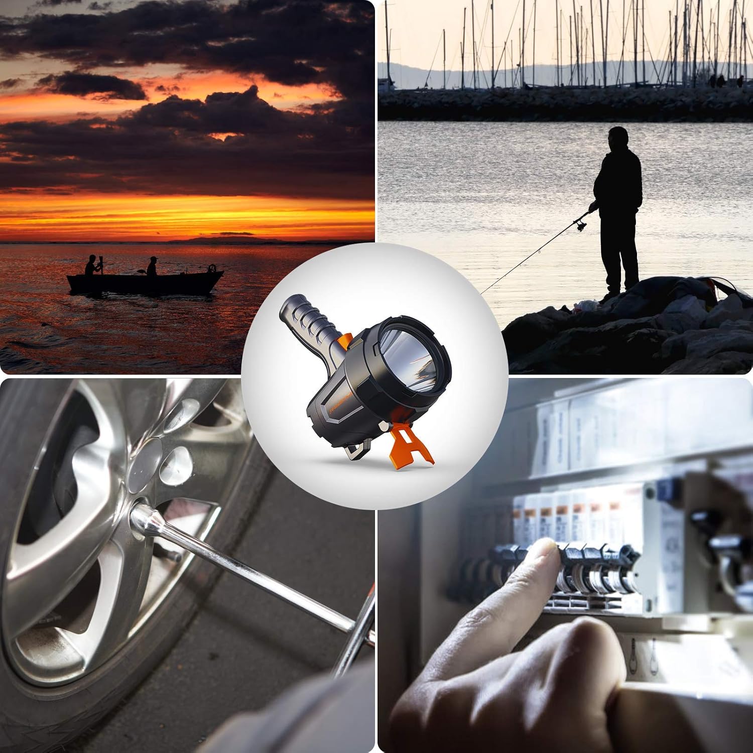 🔥 Cashback up to 70% GOODSMANN Rechargeable Spotlight 900 Lumen Portable Spot Light Flashlight LED Hand-held Lights with 12V Car Charger and Adapter 2704-03 Super Deal Product GOODSMANN Rechargeable Spotlight 900 Lumen Portable Spot Light Flashlight LED Hand-held Lights with 12V Car Charger and Adapter 2704-03