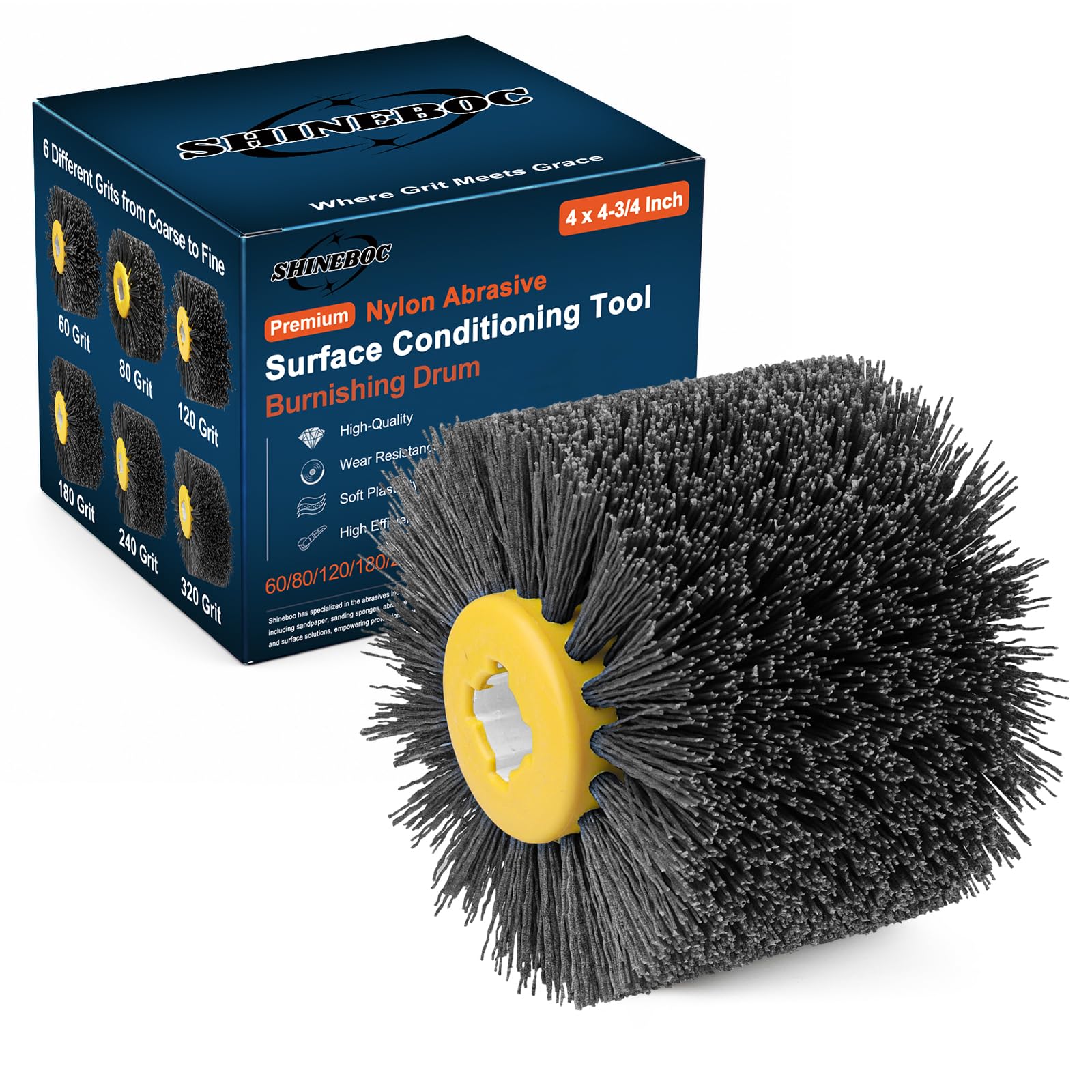 Shinboc 80 Grit Nylon Polishing Wheel - Fine Surface Conditioning -11