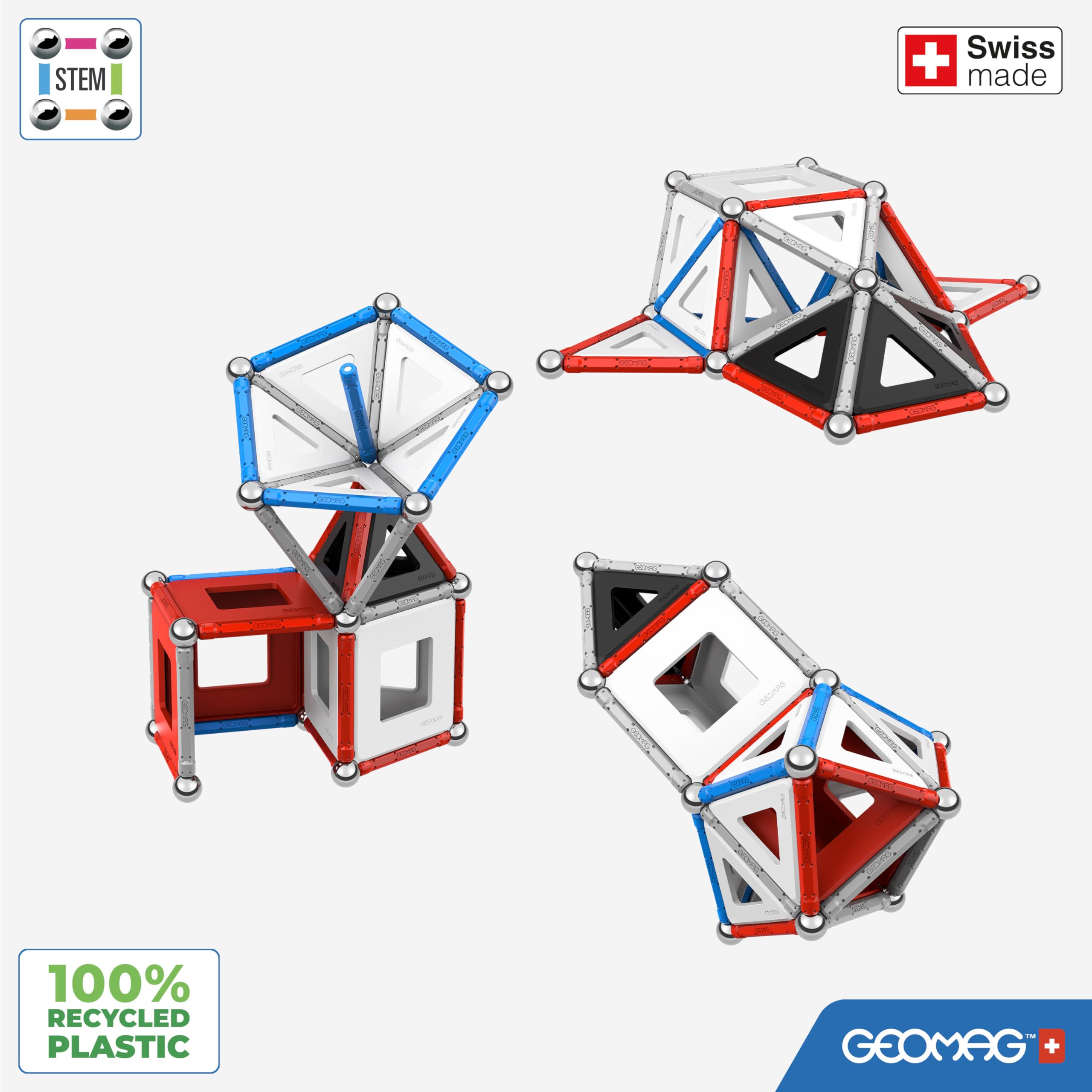 GEOMAG – Magnetische Bausteine ​​für Kinder mit Weltraum-Motiven 70 Teile | Classic Panels RE NASA Shuttle, Magnetic Tiles, Kinderspielzeug ab 3 Jahre,Magnetbausteine STEM,Geburtstag Nikolaus Geschenke