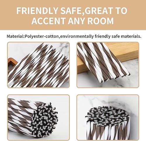 Miniatura 33 de VFULIE 100 varillas difusoras de junco, varillas de madera de ratán natural de 10 pulgadas, aceite esencial, difusor de aroma, repuesto