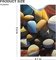 Vista 41 de Fundas de bloqueo RFID para pasaporte y tarjetas de crédito, Blanco, Blanco - 15 piezas