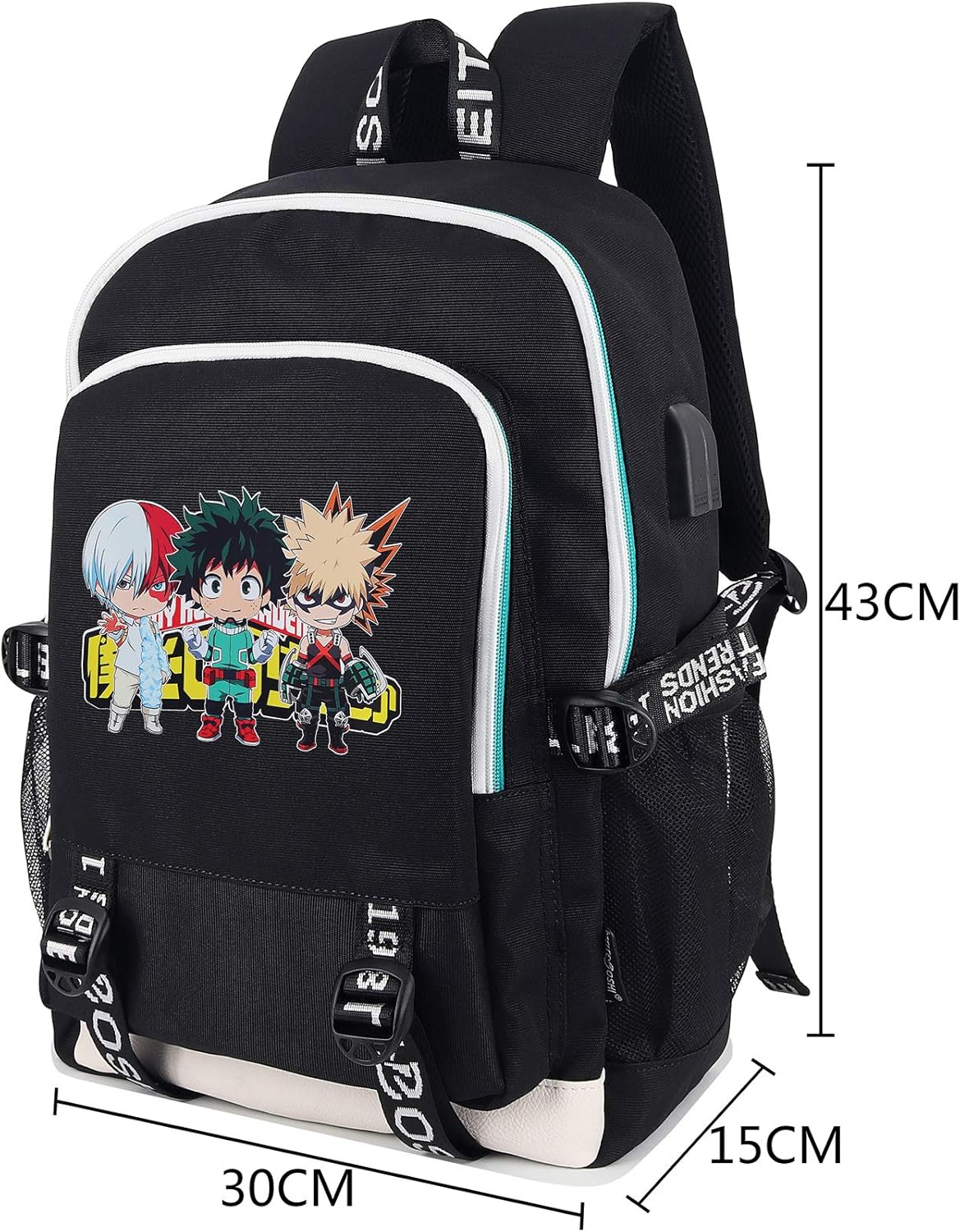 Big Sale Roffatide Anime My Hero Academia Backpack Printed College School Bag Laptop Backpack with USB Charging Port & Headphone Port Best Deal Product Roffatide Anime My Hero Academia Backpack Printed College School Bag Laptop Backpack with USB Charging Port & Headphone Port