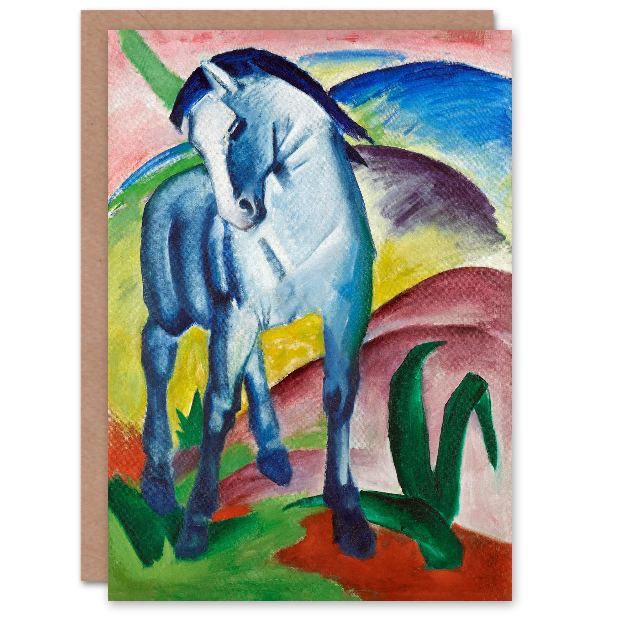 Artery8 Franz Marc Art Card Blue Horse I Expressionist Painting