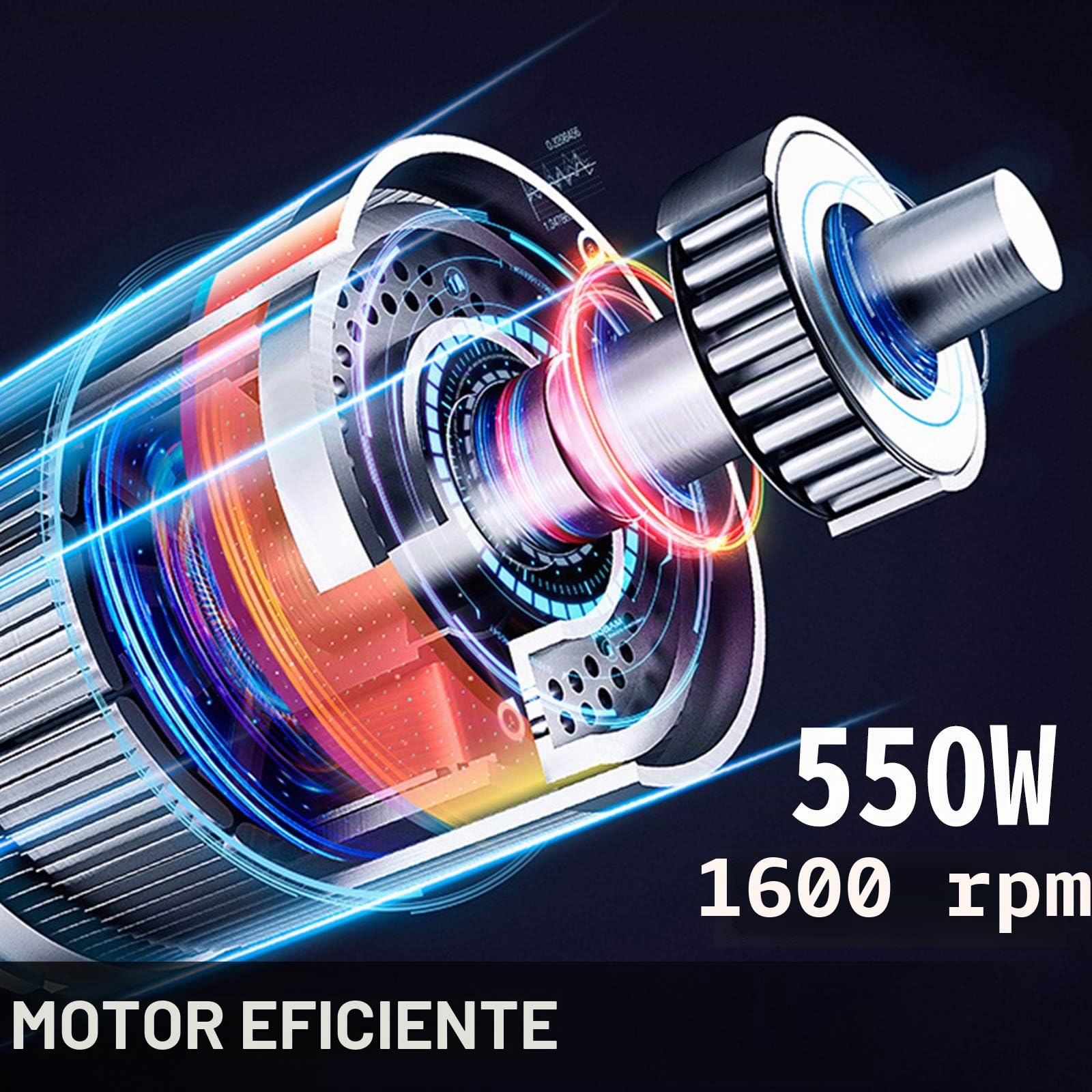 VEVOR Cortador eléctrico 270 r por min, comercial 550 W, con 6 discos de corte procesador para verduras, profesional robot de cocina,