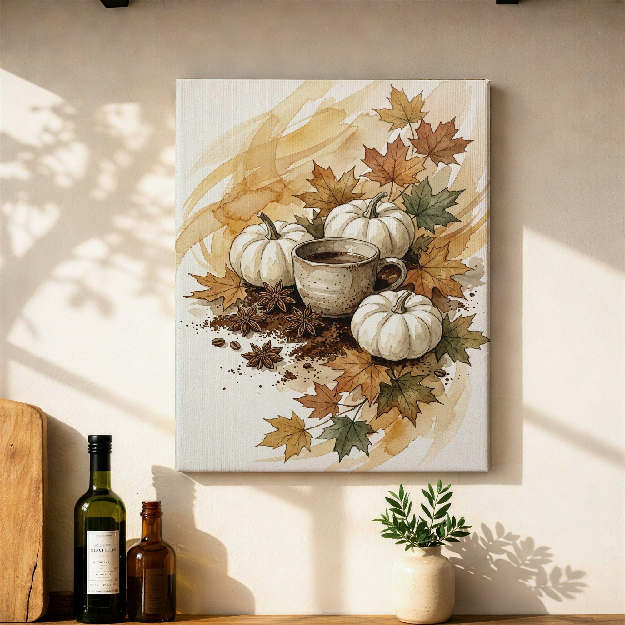 Toile murale citrouilles suspendre avec kit de fixation pour cuisine - 8