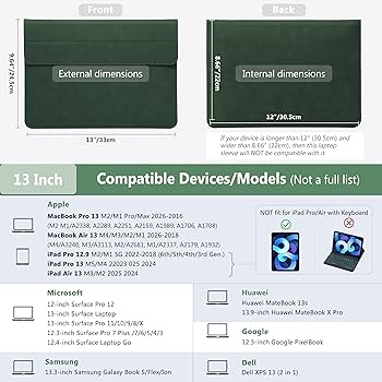 naopページ Amazon.com: HYZUO 13 Inch Laptop Sleeve Case with Stand for 2025
