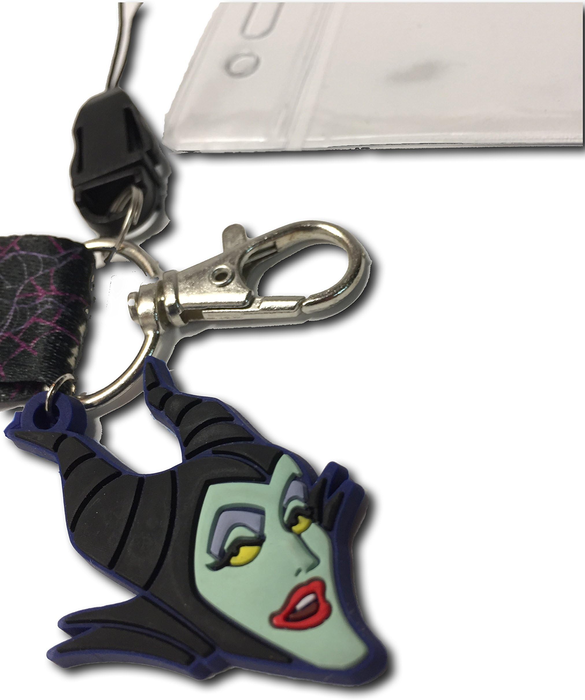 Disney Villains Maleficent Charm and Diva Lanyard with Badge ID Holder