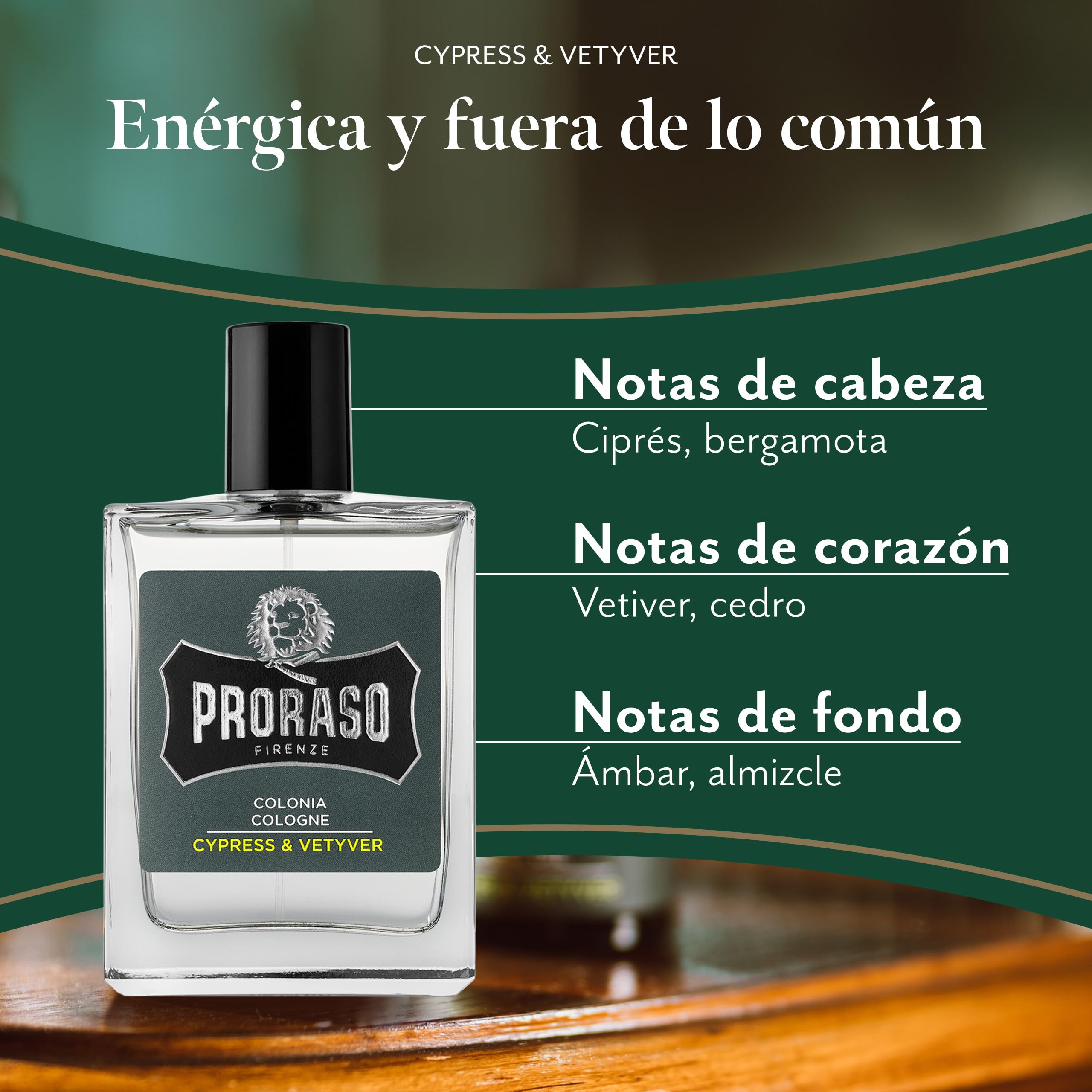 Proraso Colonia con Aroma Ciprés y Vetiver, 100 ml, 315 g