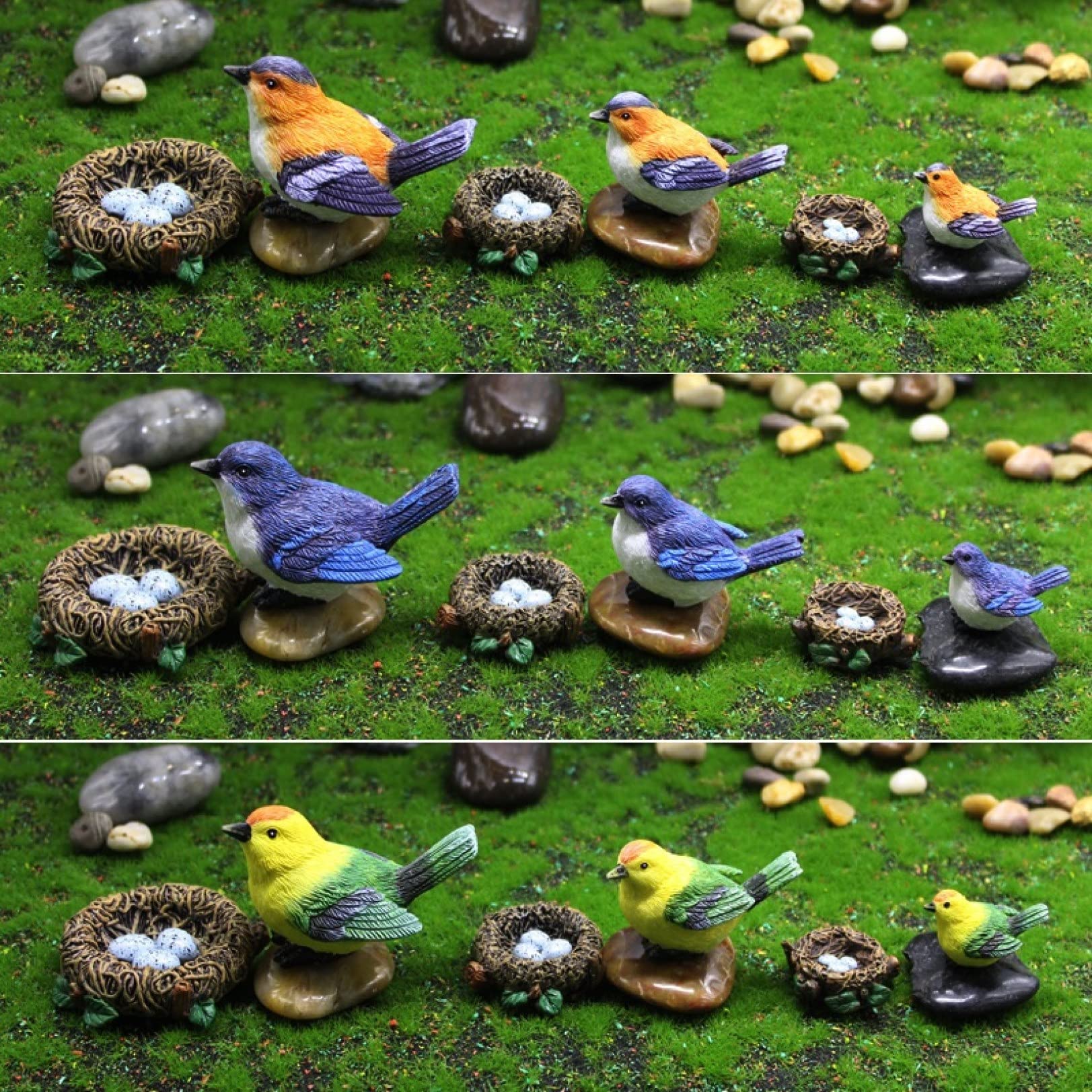 Amazon.co.jp: LxRx9 鳥 置物 おもちゃ グリーン オブジェ 鳥グッズ