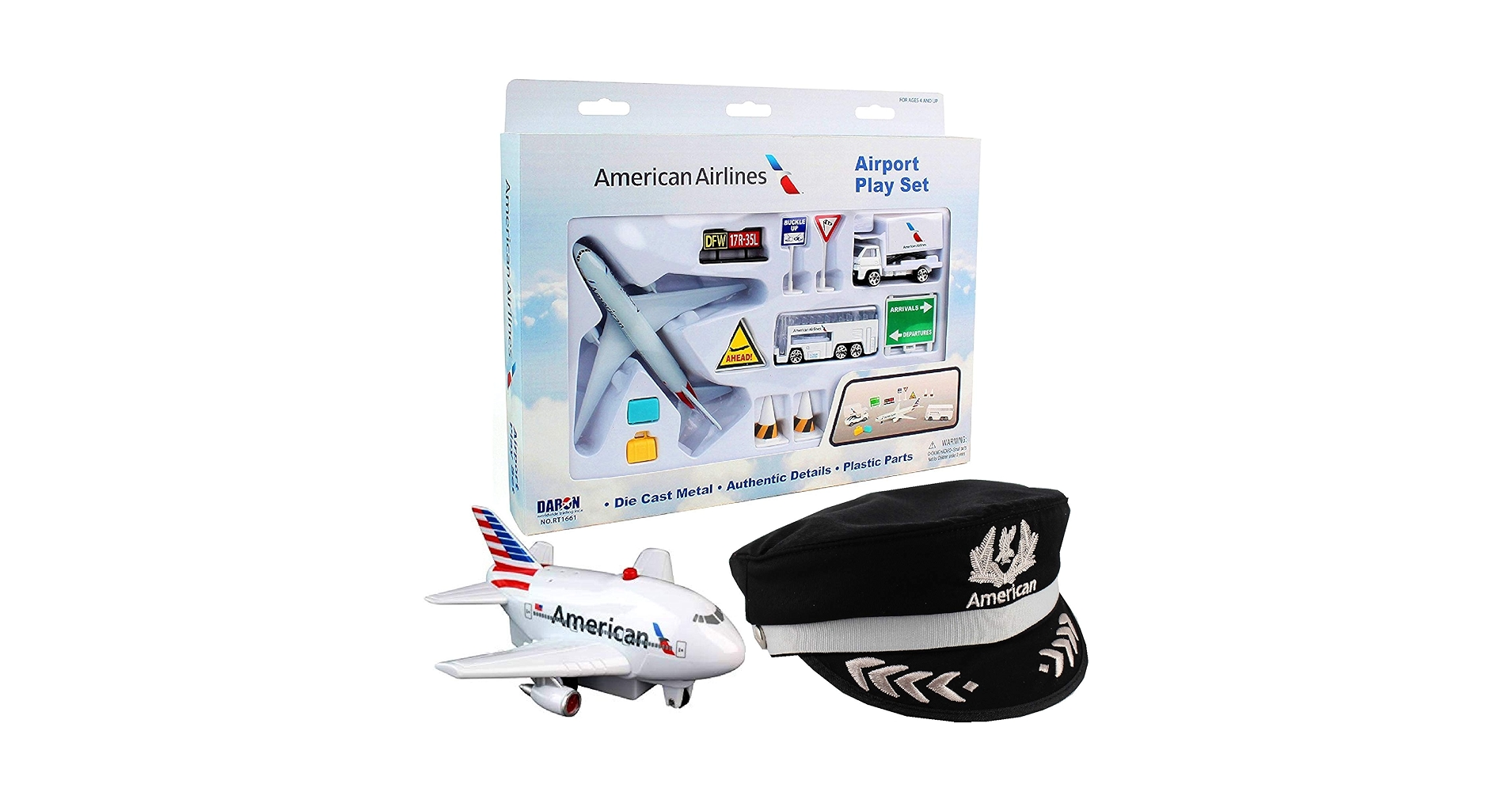 航空機・ヘリコプター American Airlines Airport play set Daron American Airlines Deluxe Gift Set with Airport Playset