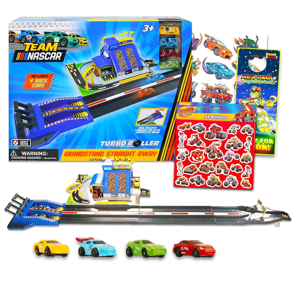 Platinum Series Nascar Race Track and Toy Car Set - Bundle