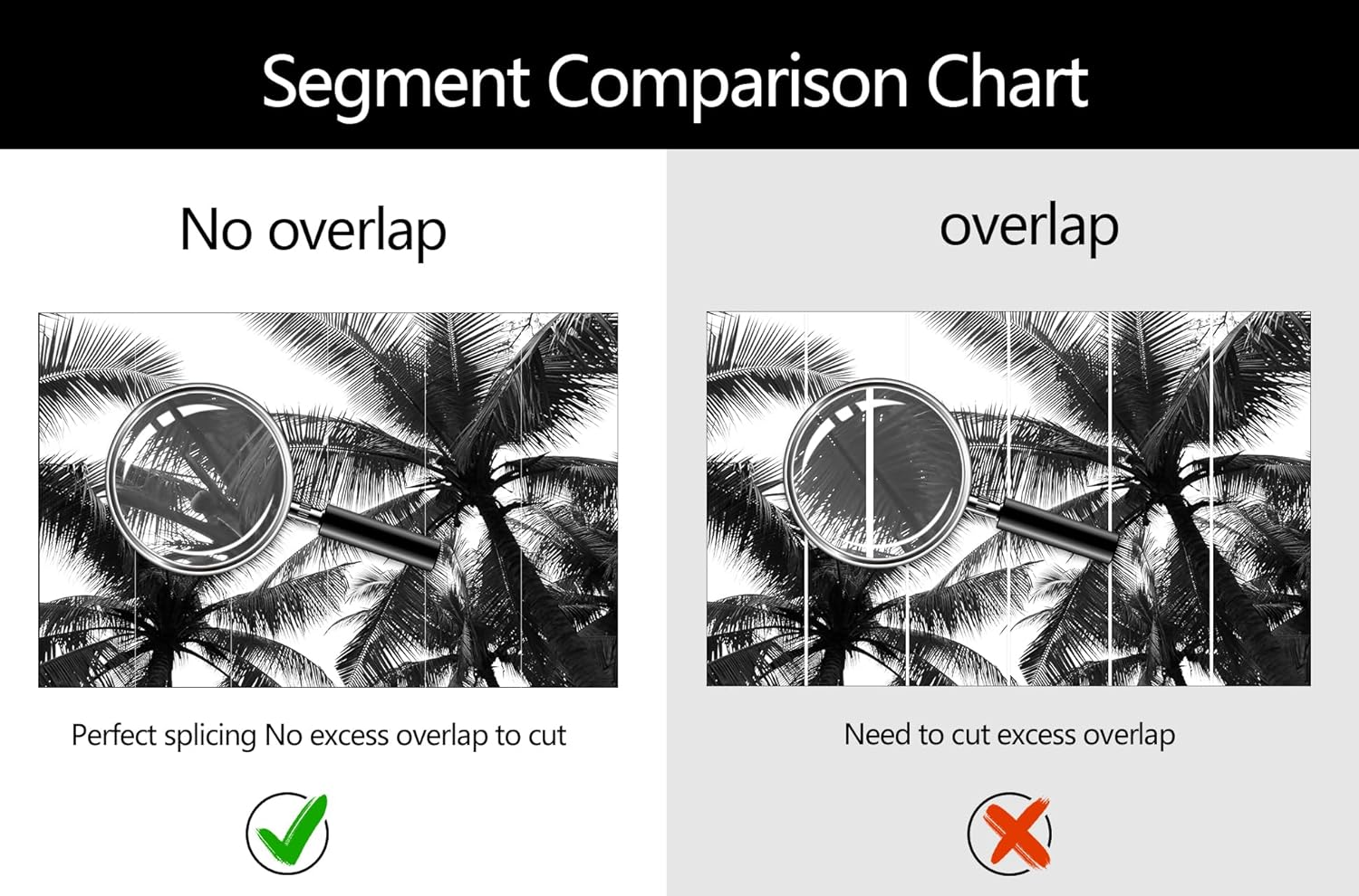 WFBHUA-Black Palm Tree Wallpaper Peel and Stick Tropical Self Adhesive Wall Mural for Living Room Bedroom 137"x100"