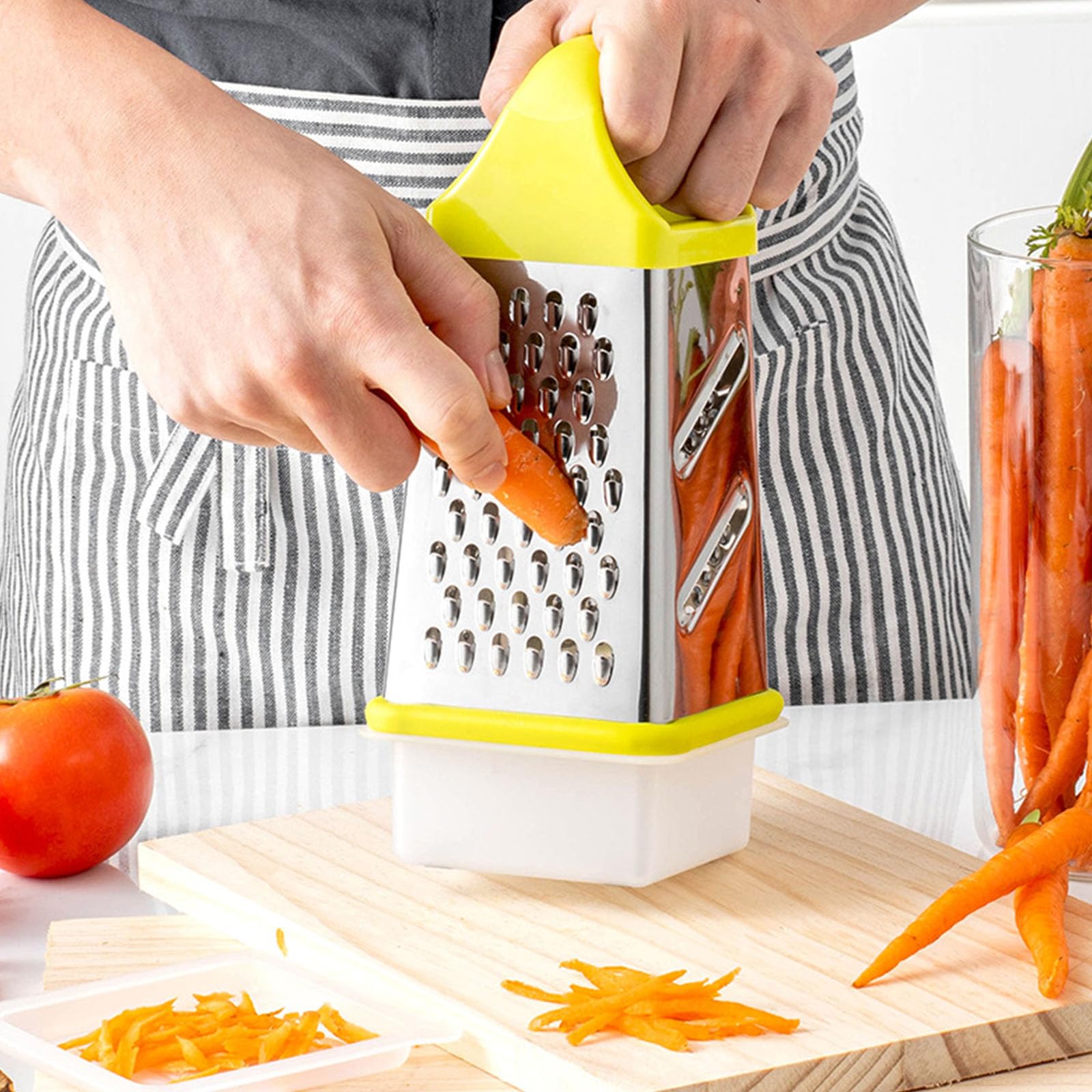 RSHuiOUXX 4 Sided Food Cutter Multifuntional Vegetable Slicer Potato Grater Vegetable Grater for Perfectly Cut Vegetables