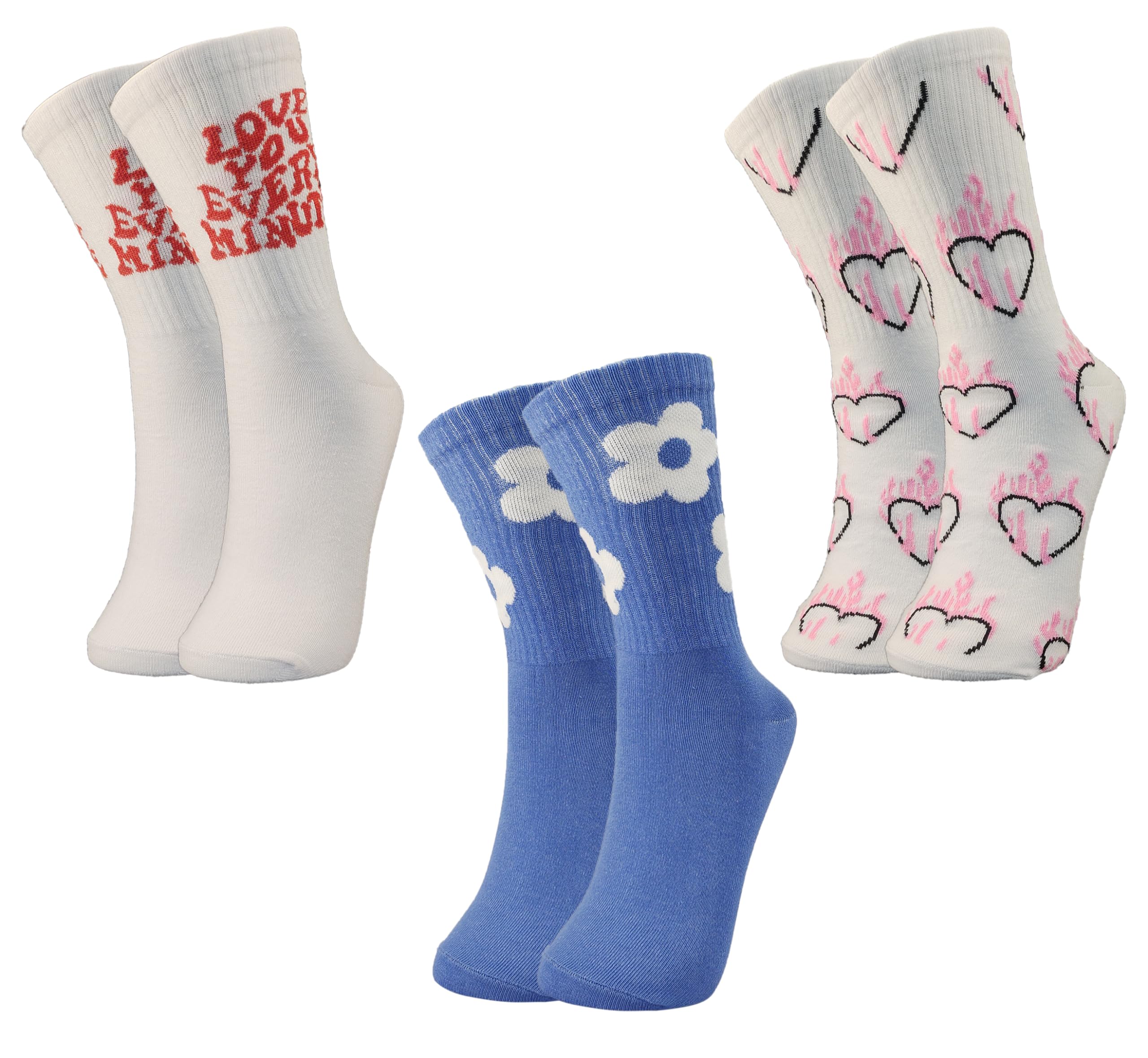 trazo Women's Calf Length Designer Knitted Multicolor, Multi-Purpose Socks | Socks for Women (Pack of 3)-picture-20