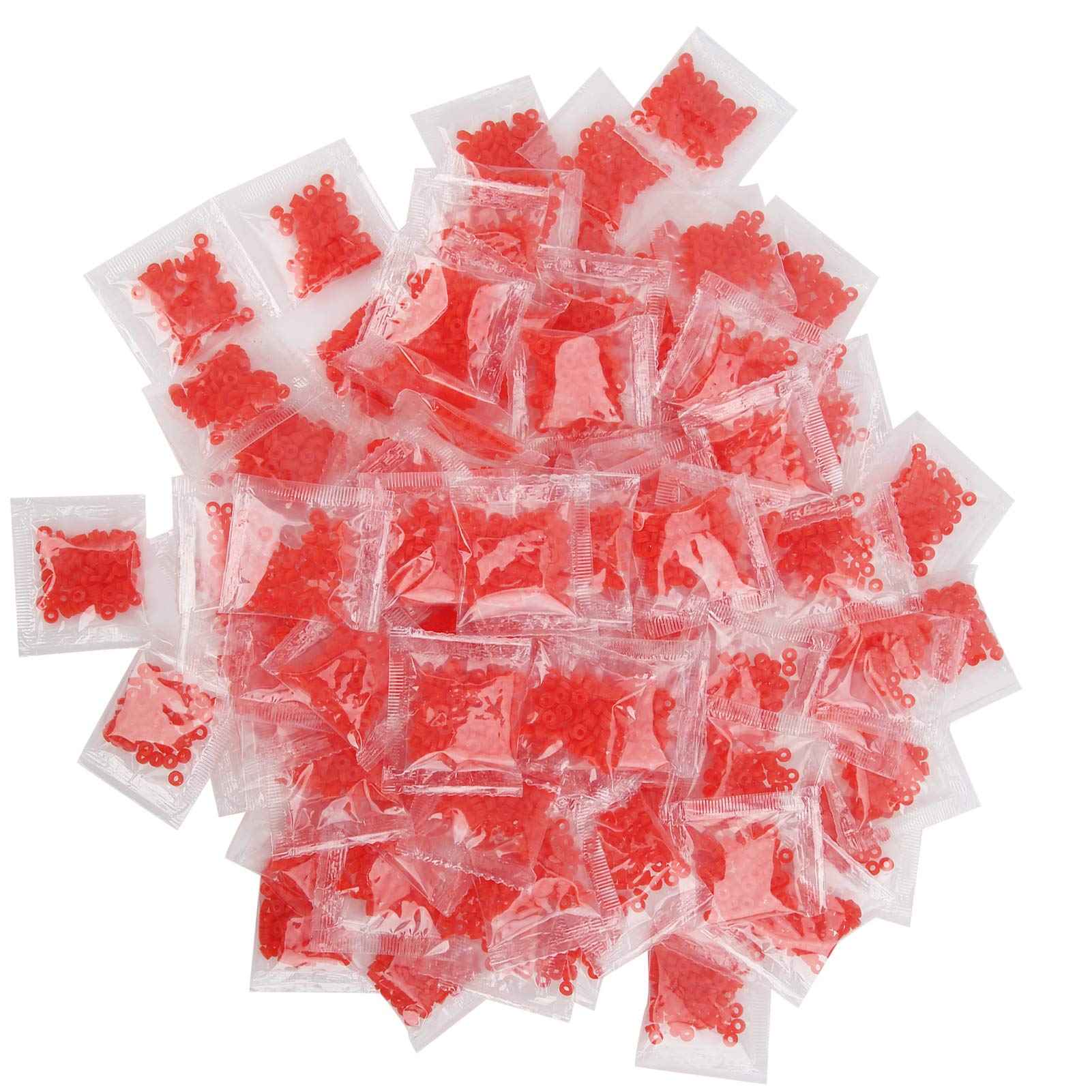 Bandes en Caoutchouc Bandes d'appâts Matériel de Terminal de pêche Durable Élastique Fort pour la pêche au Gros Match Couleur Rouge 100 Sacs 9000 pièces