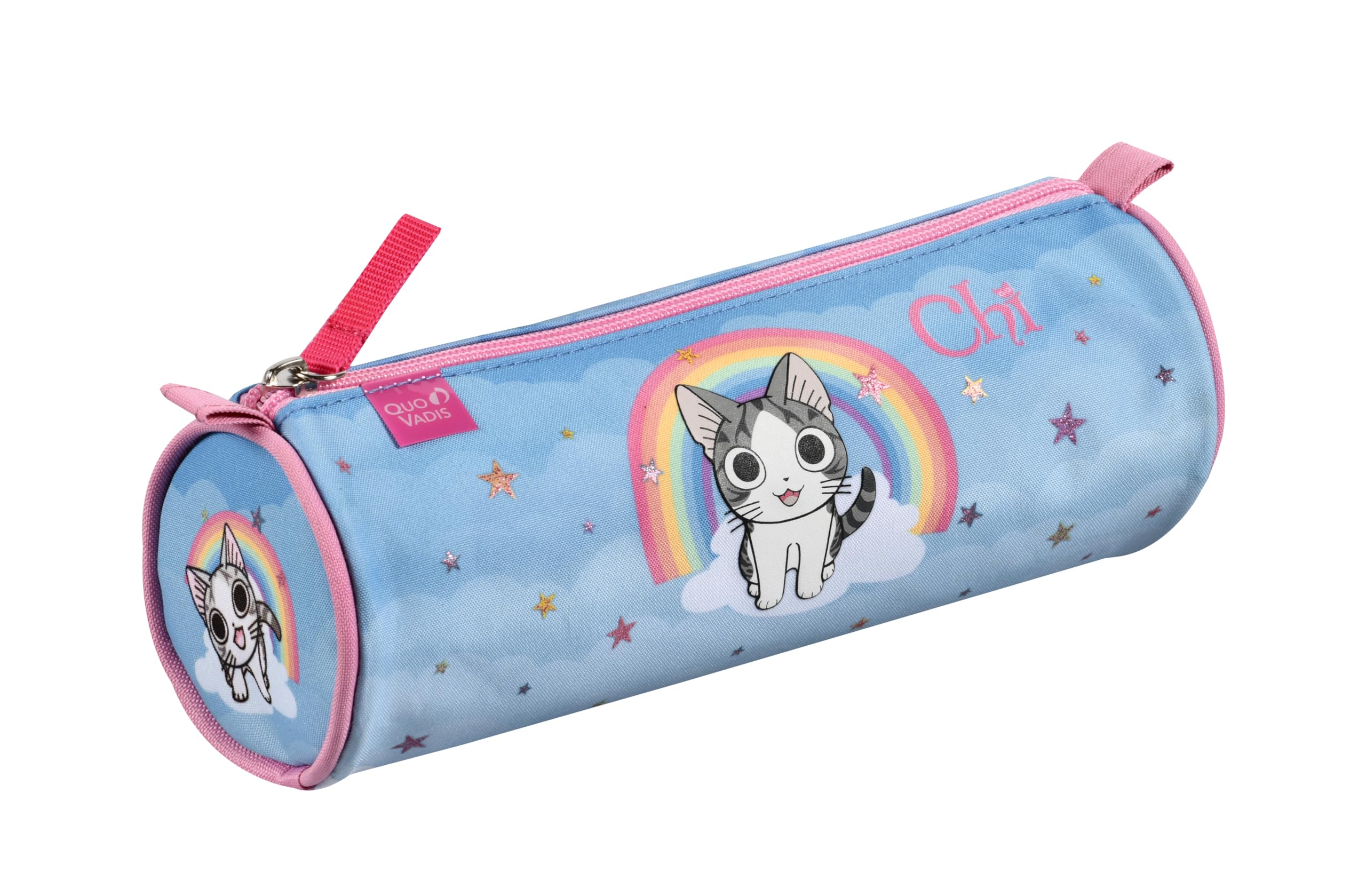QUO VADIS - Pencil case - Round - Chi - Multicoloured - 8 x 23 x 8 cm - Canvas (Polyester) - 1 Compartment(s)
