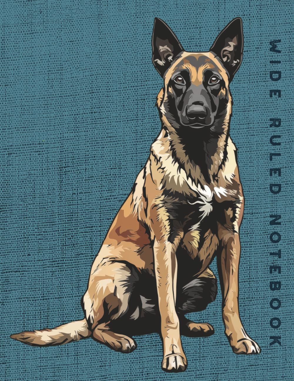 Wide Ruled Notebook: Belgian Malinois Dog
