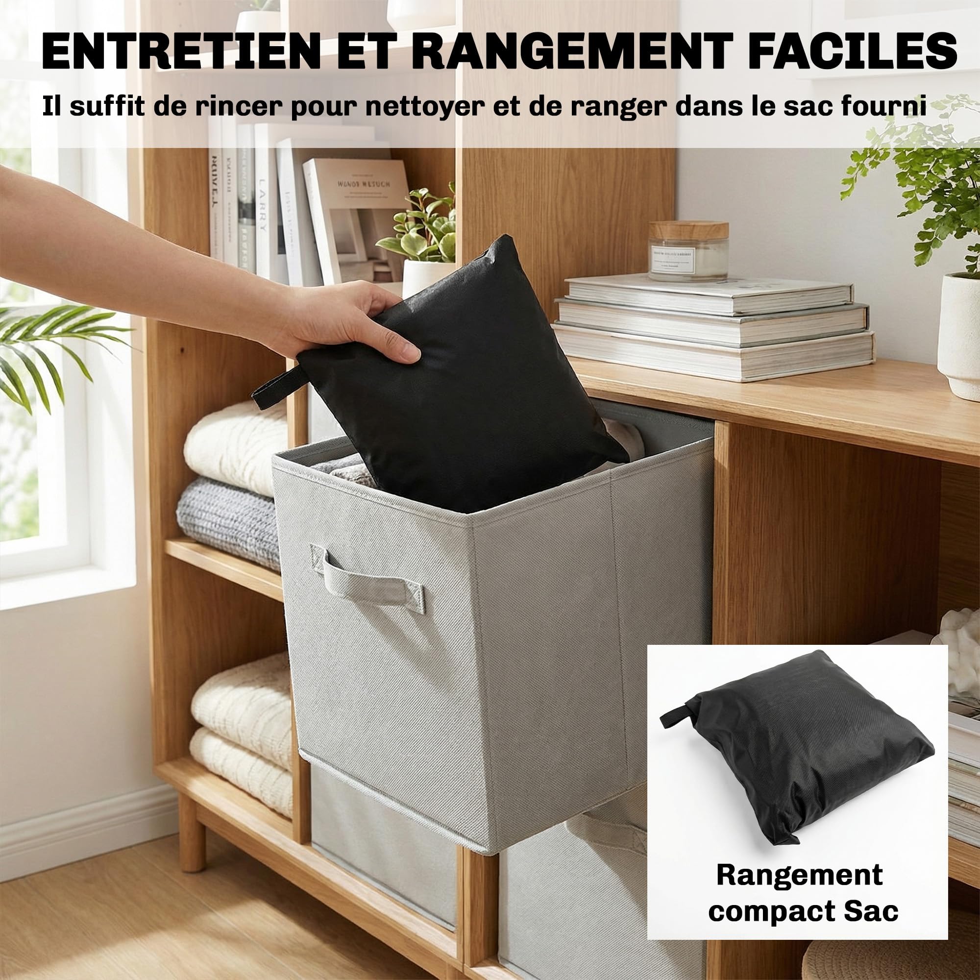 Outsunny Ensemble de 4 Housses Salon de Jardin Imperméables 420D Tissu Oxford, Bâche de Potection Extérieure avec 6 Évents et Sac de Rangement, pour Table et Canapé, Noir