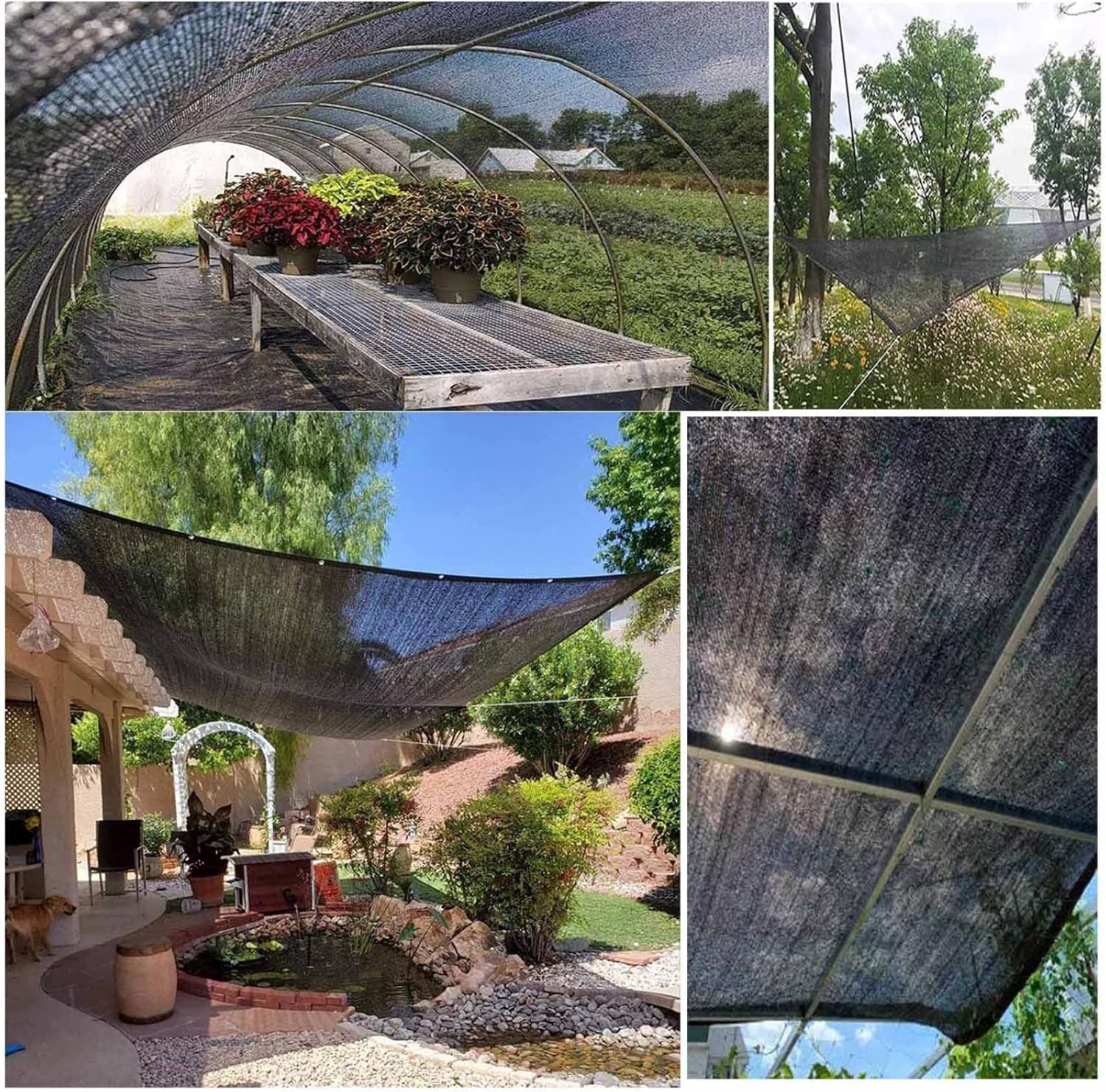 Shade Netting,Sun Protect Net,Shade Sail with Grommets,Garden/carport/Pool,hdpe,Foldable Shade Tarpaulin,Greenhouse Breathable Net,Tear Resistant,Customizable,2x4m/6.6x13.1ft