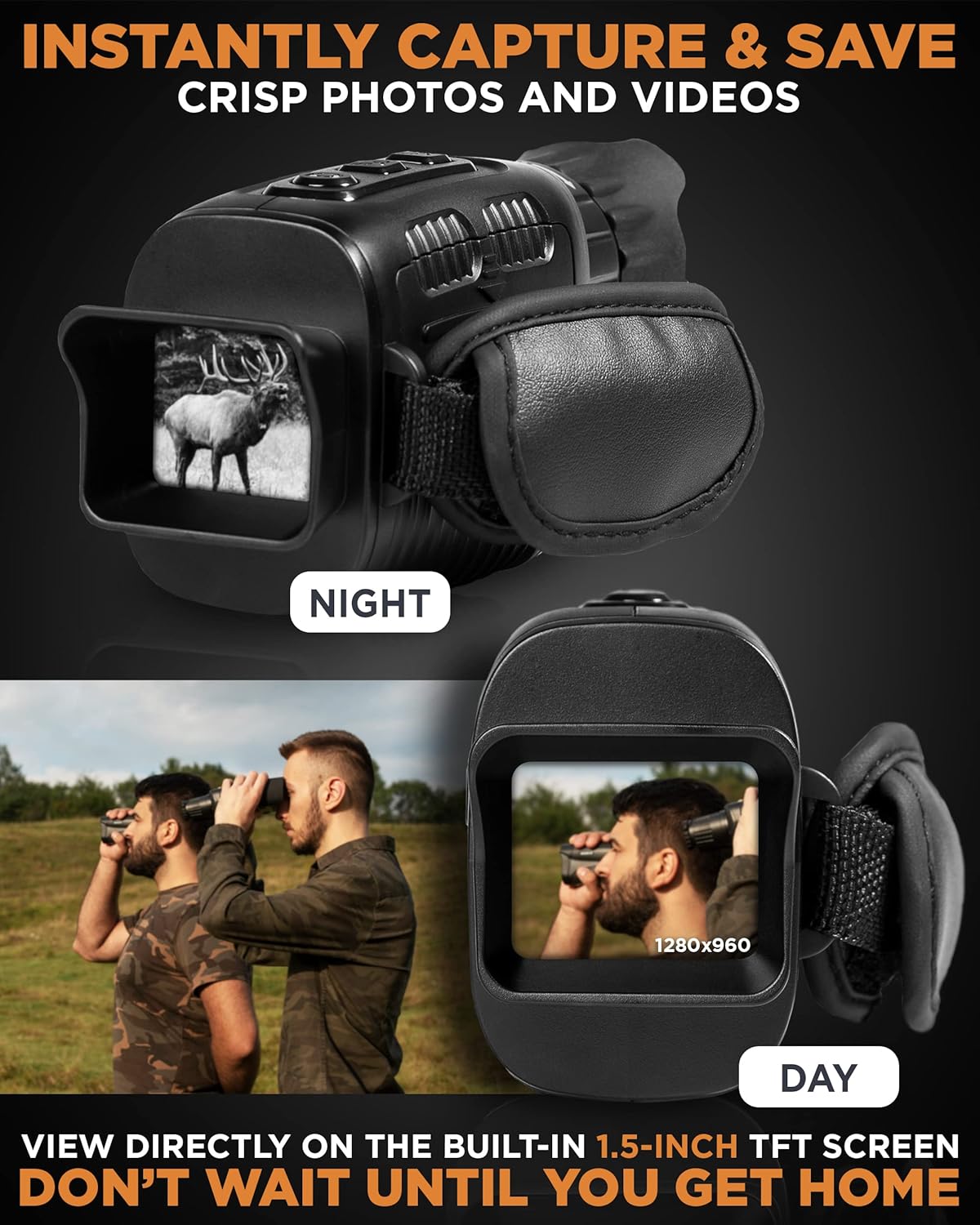 Authentic Crazy Deals CREATIVE XP Night Vision Monocular for Hunting & Surveillance w/Card Reader - Infrared Monoculars - Black Featured Product CREATIVE XP Night Vision Monocular for Hunting & Surveillance w/Card Reader - Infrared Monoculars - Black