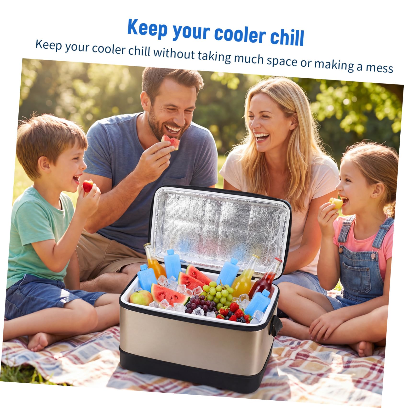 jojofuny 20 Pezzi Ice Box Condizionatore Confezioni Freezer Riutilizzabili in PE per Atmosfera, Raffrescatore Portatile per Preservazione Alimenti e Picnic Outdoor