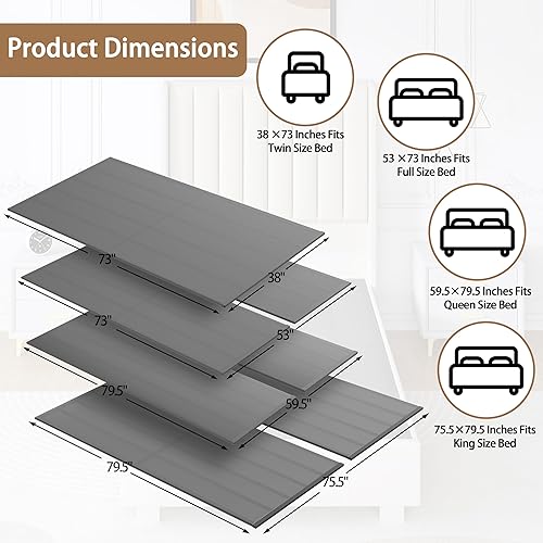 Miniatura 3 de Tablas de metal para cama individual para soporte debajo del colchón con cubierta, listones de cama de repuesto resistentes para marco de cama de