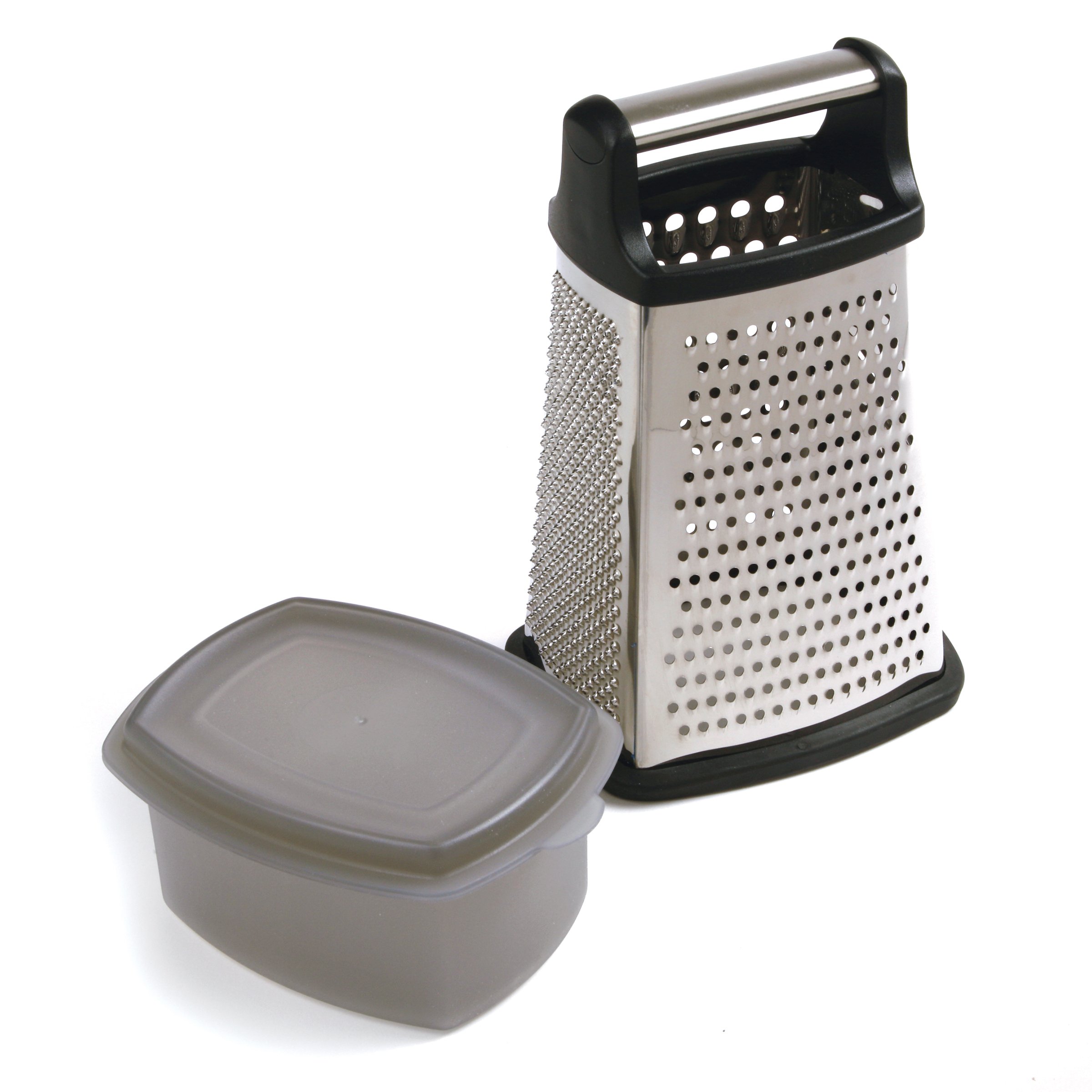Norpro in Acciaio Inox, 4 Lati, Grattugia con Contenitore