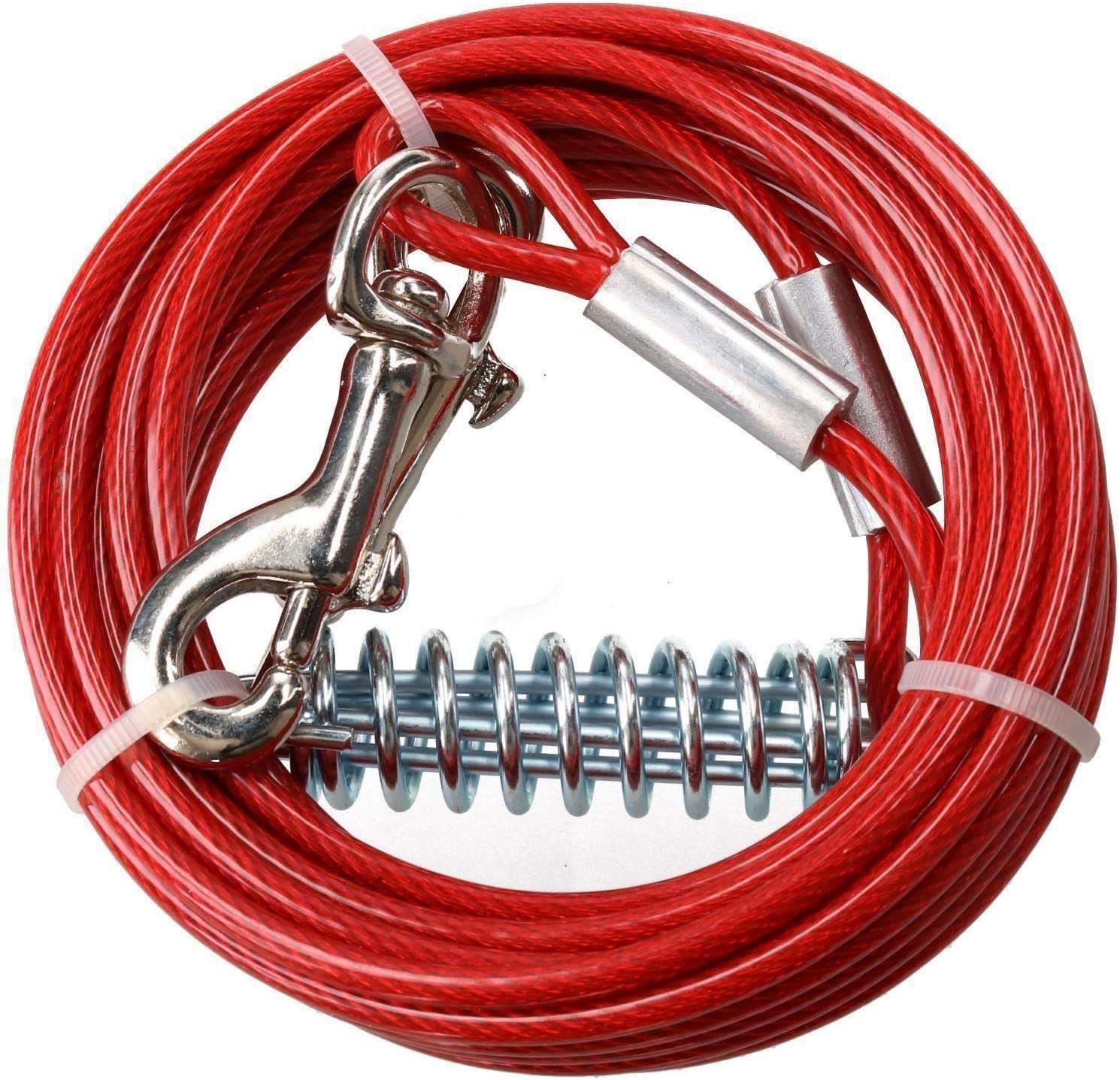 2 X Extra Strong Dog Stake Out Spikes & 2X 20ft Weather Resistant Tie-Out Cable