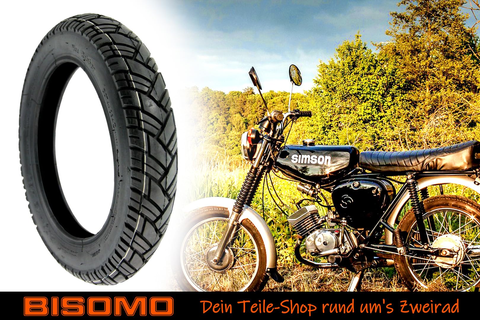 Reifen 2,75 x 16 Zoll VRM 094 Straßenprofil, 43J für Simson S50 S51 S70 S53 Schwalbe KR51 Star SR4-2 Sperber SR4-3 Habicht SR4-4, Vee Rubber