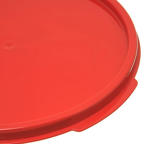 Miniatura 3 de Carlisle FoodService Products 1077205 StorPlus Tapa redonda de polipropileno, 9.02" de diámetro, rojo, para 6-8-qt. Contenedor de almacenamiento