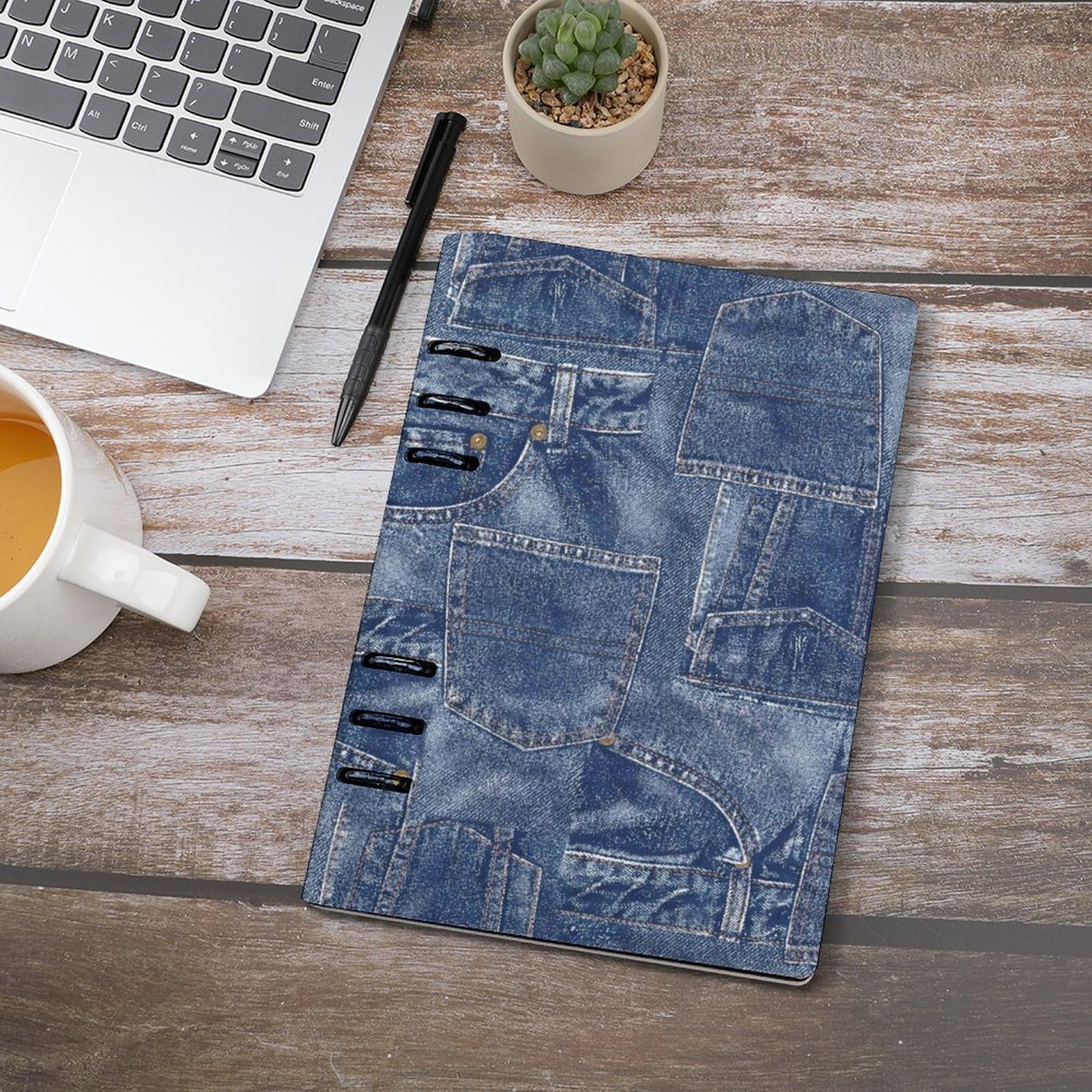 RRL デニムカバー ノート Amazon.co.jp: ルーズリーフノート デニム材質 システム手帳