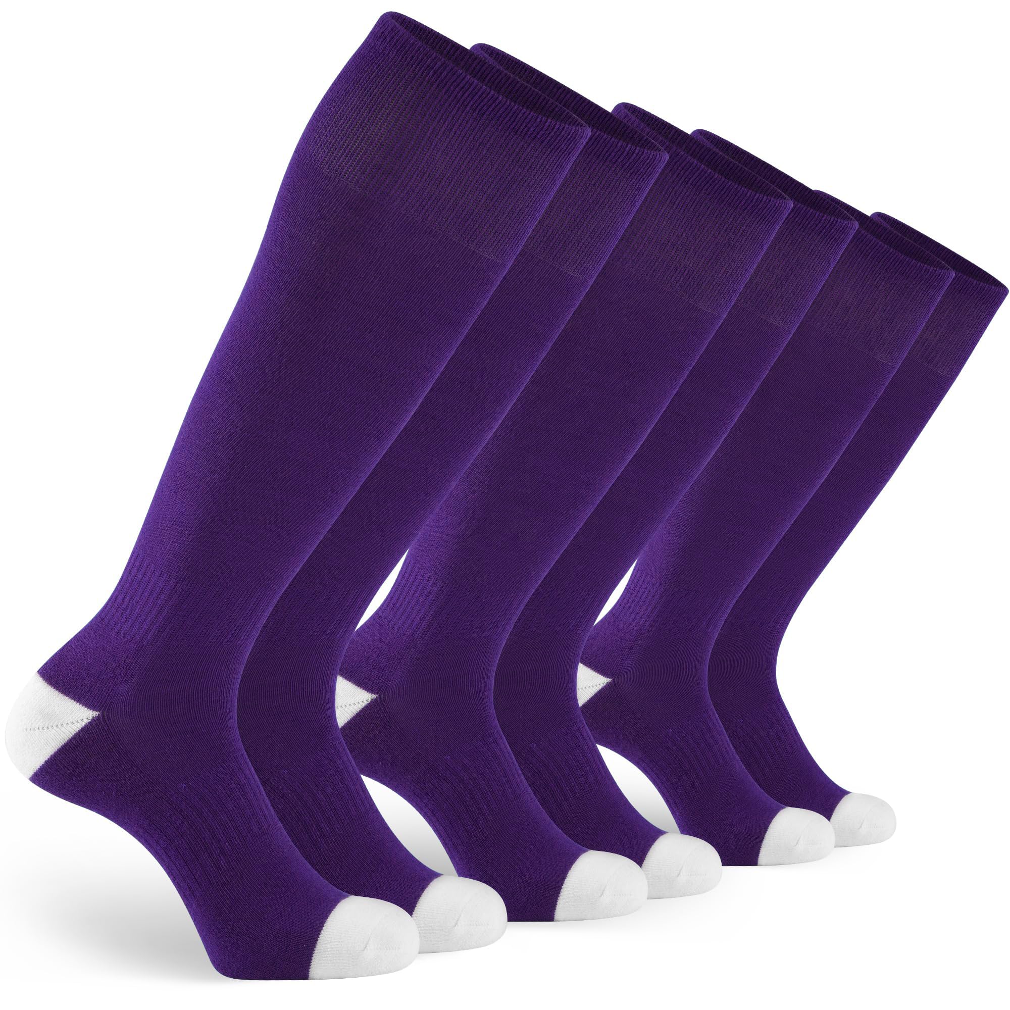 GRAPMKTG 3 Pairs Soccer Football Socks for Youth Baseball Softball Socks for Women and Men Boys Girls