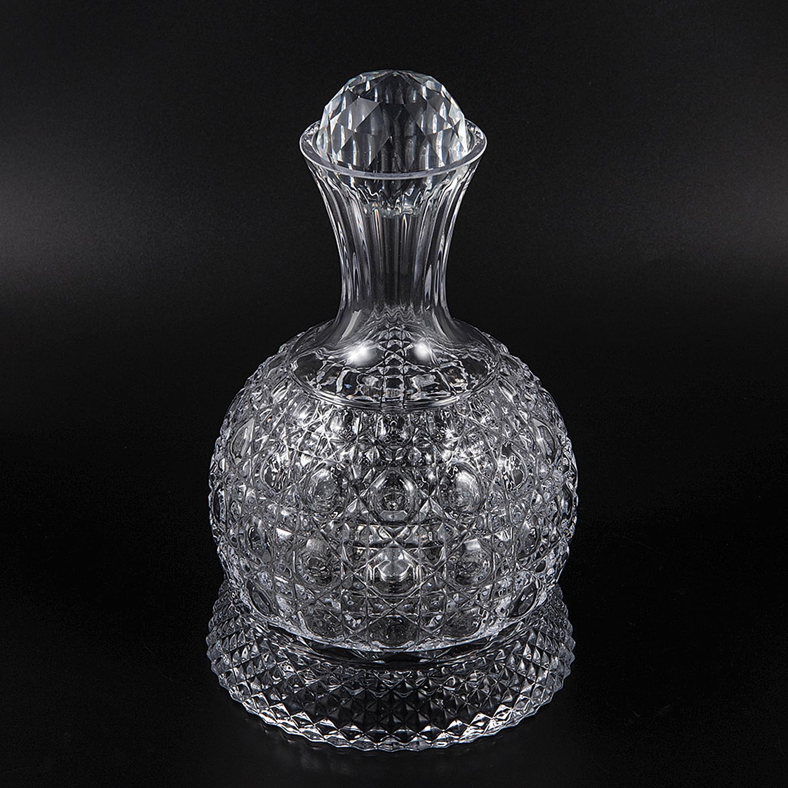 Carafe à vin en cristal - Rotatif à 360° - Aérateur de vin rouge - 1,5 l - Soufflé à la main - Sans plomb - Cadeau de luxe pour un goût plus lisse (Style 1)