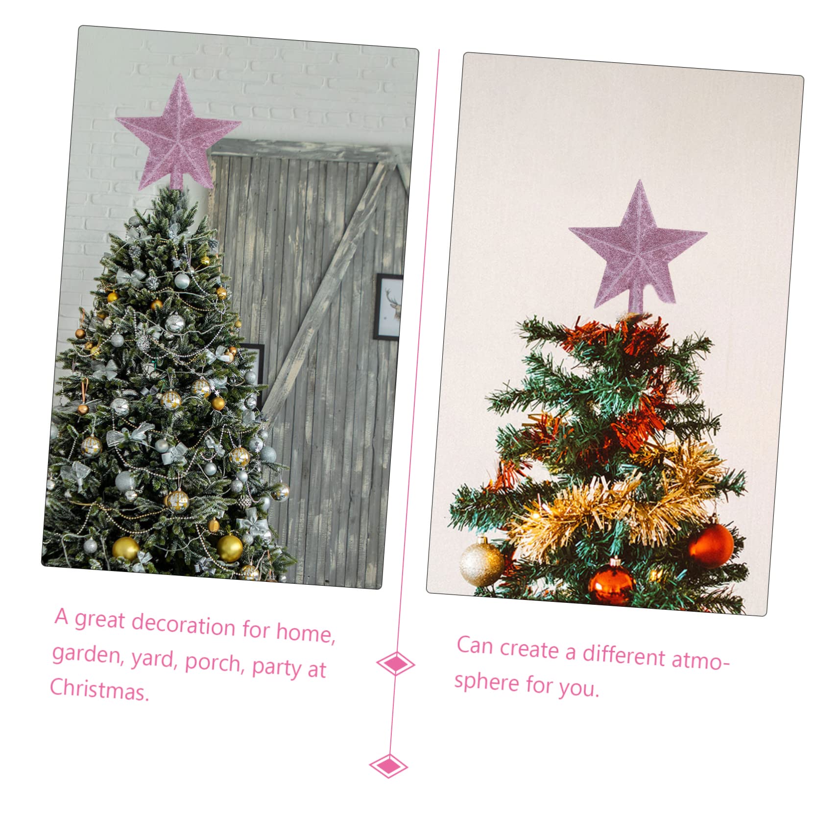 Amazon｜HAKIDZEL クリスマスツリー星 15cm プラスチック製 キラキラ