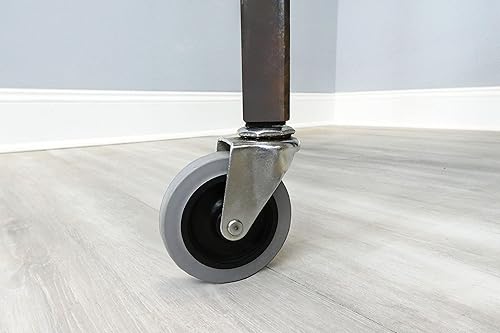 Miniatura 9 de Shepherd Hardware 9807 Rueda giratoria de 3 pulgadas, rueda de goma, diámetro de vástago de 716 pulgadas, capacidad de carga de 175 libras