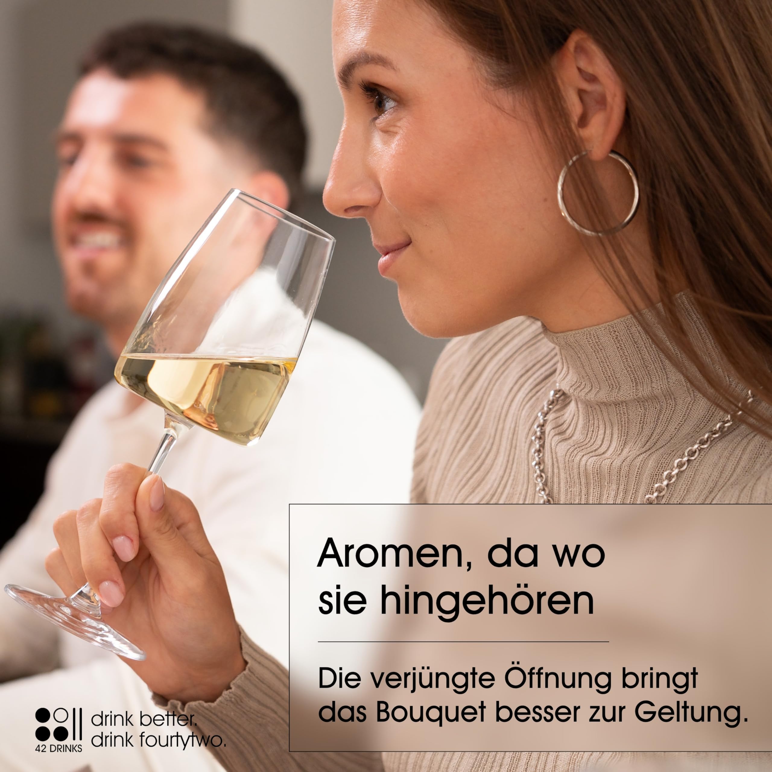 6er Set Weißweingläser 420 ml – Elegante Weingläser & Aperol Spritz Gläser aus Kristallglas – Spülmaschinenfest, bruchsicher verpackt, Made in Europe