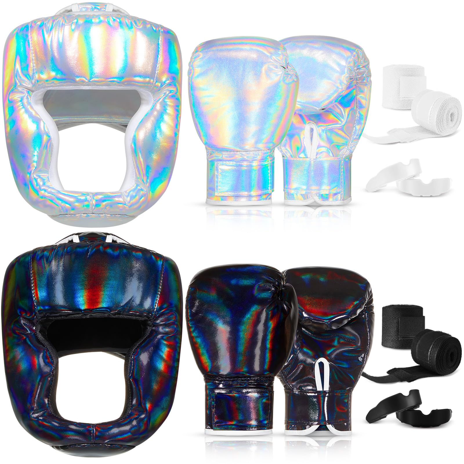Kanayu 14 Pcs Boxing Gloves and Headgear Set, Beginner