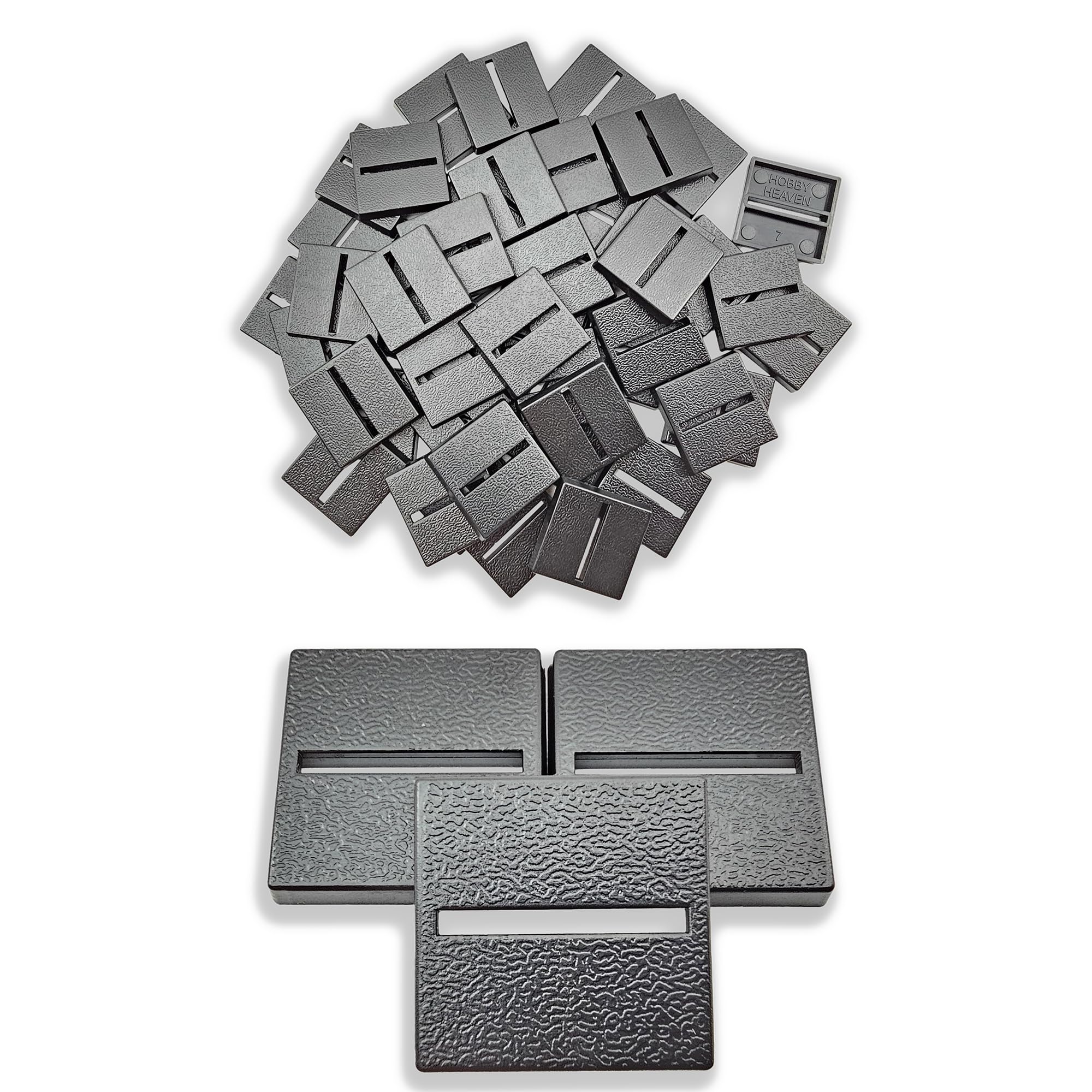 Hobby Heaven 25mm Square Parallel Slotted Wargaming Plastic Bases (50pcs)