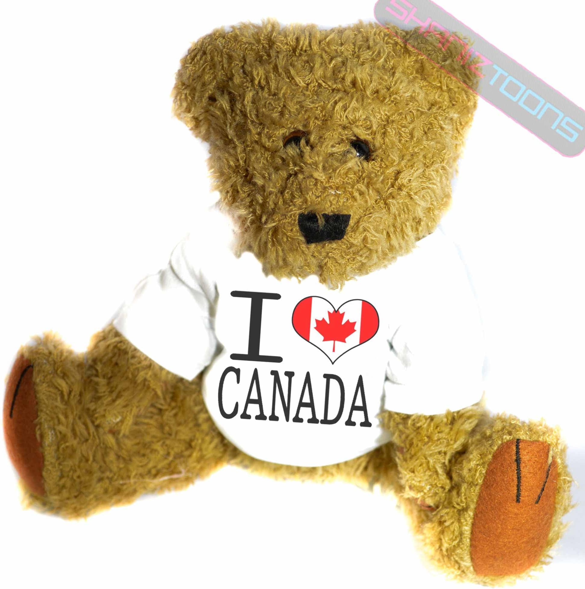 shaniztoons I Love Canada Gift Teddy Bear
