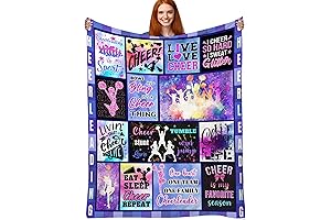 Cheerleading Blankets with Positive Quotes, Gifts for Girls Cheerleading Gifts for Girls,...